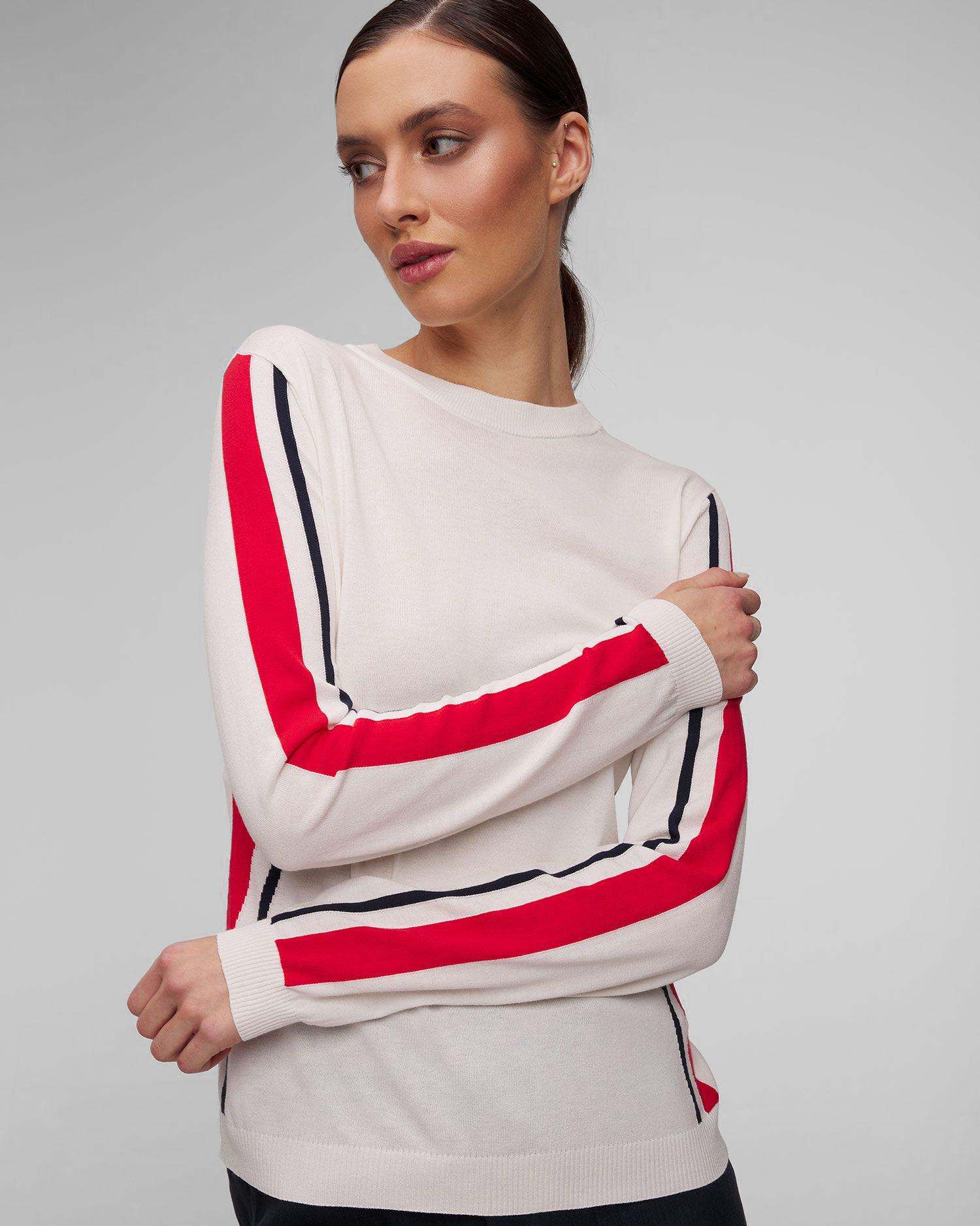 Pull en viscose blanc pour femmes BOGNER Enja