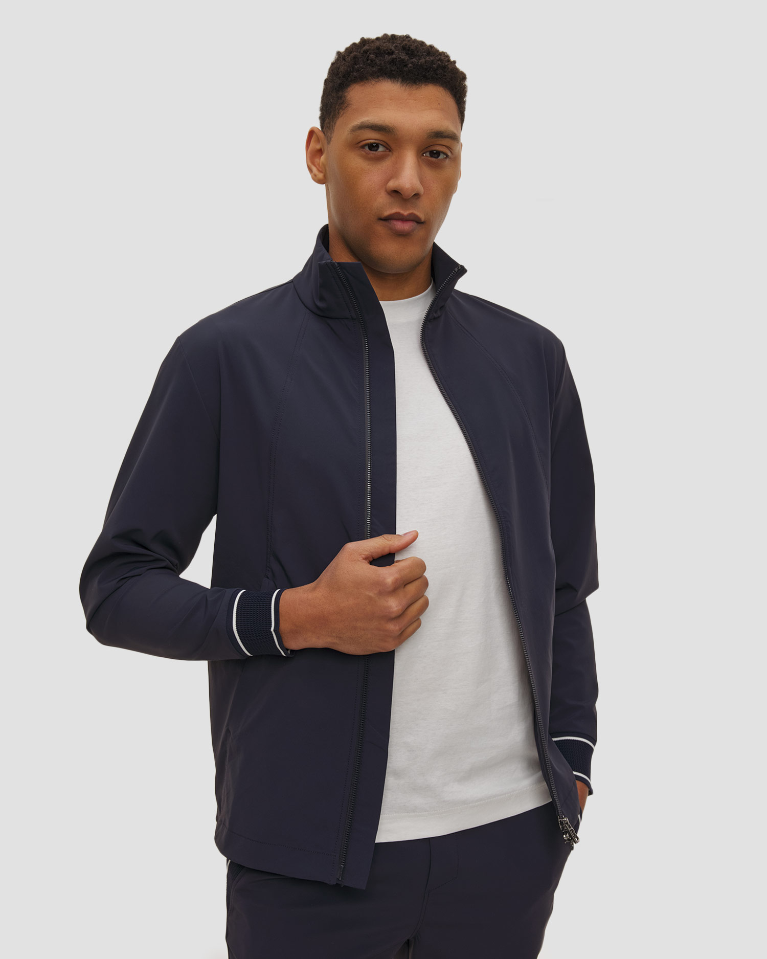 Tmavě modrá pánská mikina na zip BOGNER HOLKE