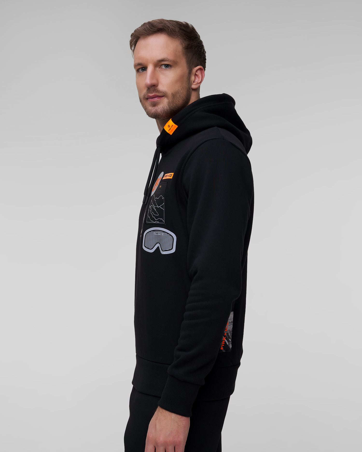 Men's black hoodie BOGNER FIRE+ICE Covell