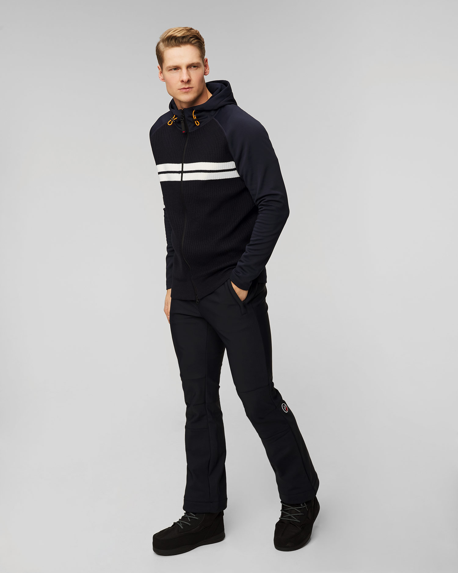Maglione blu scuro in lana da uomo BOGNER FIRE+ICE Taco