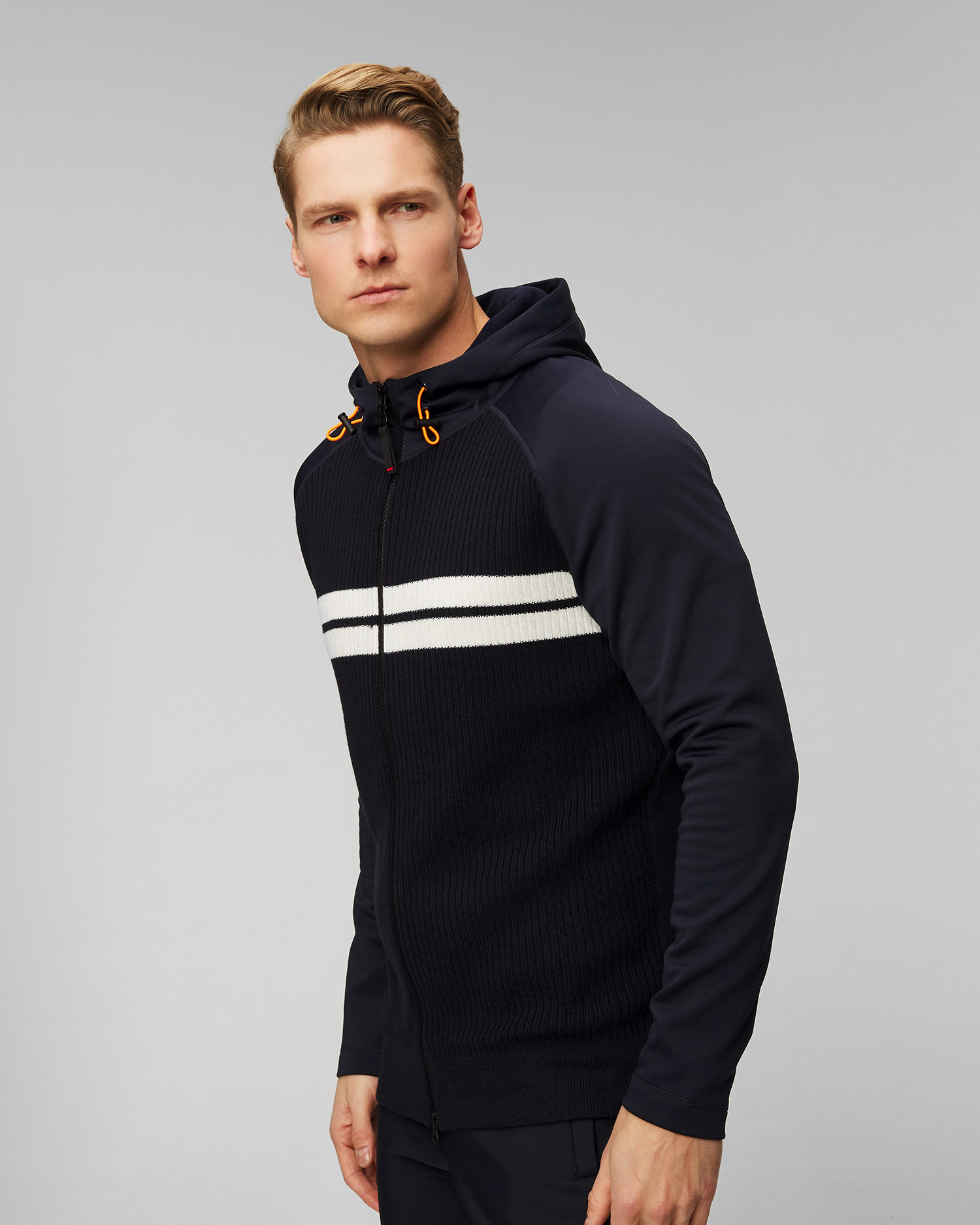 Maglione blu scuro in lana da uomo BOGNER FIRE+ICE Taco