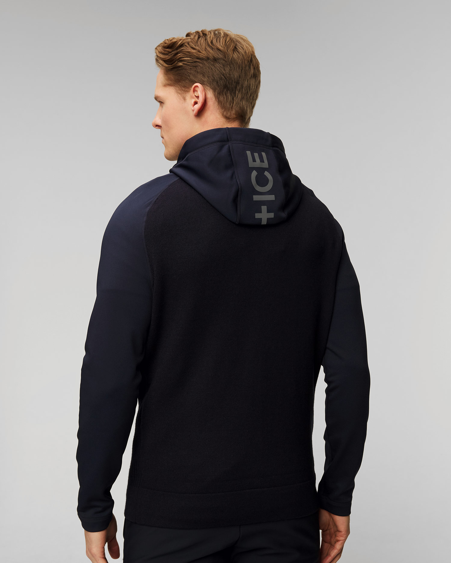 Maglione blu scuro in lana da uomo BOGNER FIRE+ICE Taco