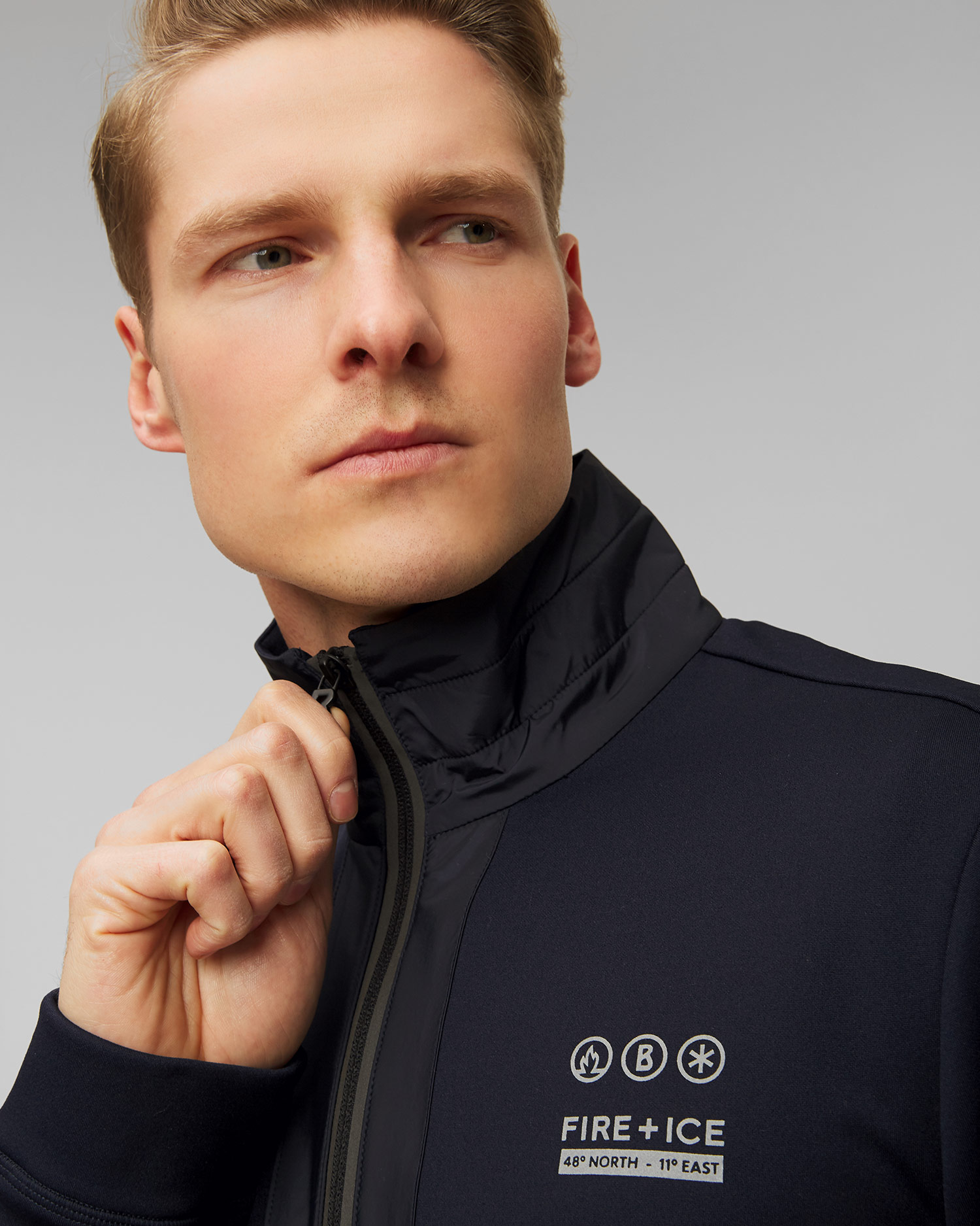 Pánska tmavomodrá hybridná mikina BOGNER FIRE+ICE Bjoerk