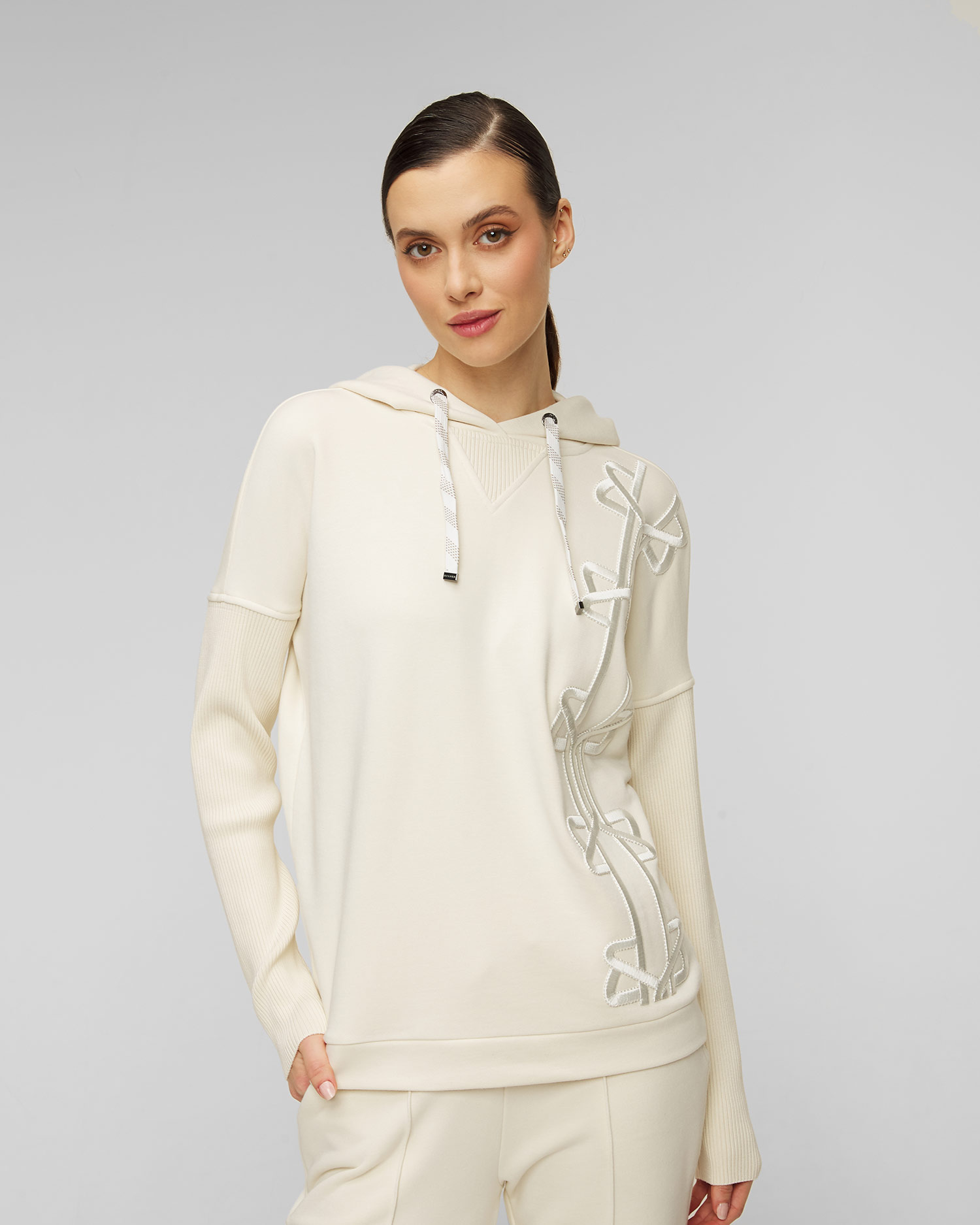 Kremowa bluza z kapturem damska BOGNER Queeny