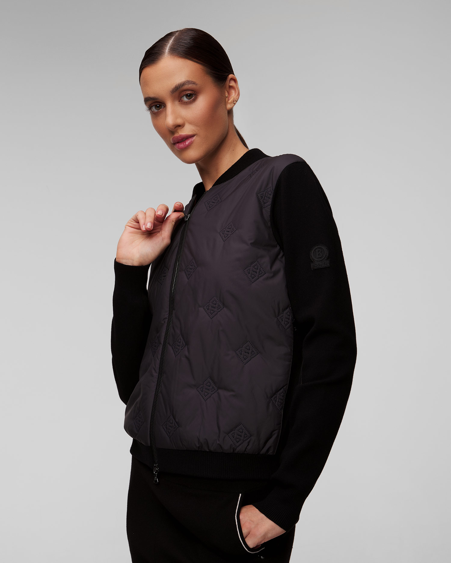 Women's black hybrid jacket BOGNER Anne
