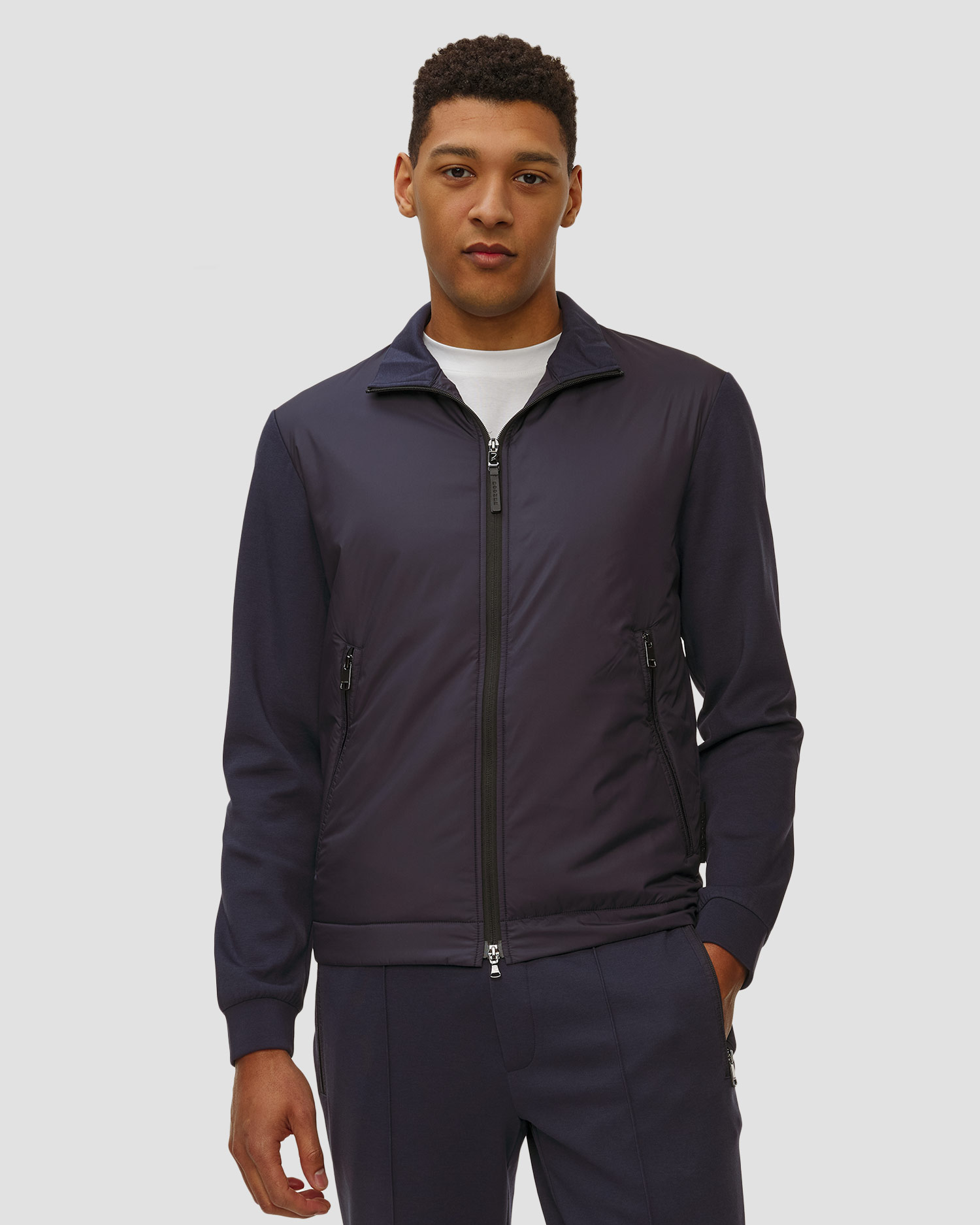 Men's blue navy sweatshirt with modal BOGNER Rover, Color/Pattern: Granatowy