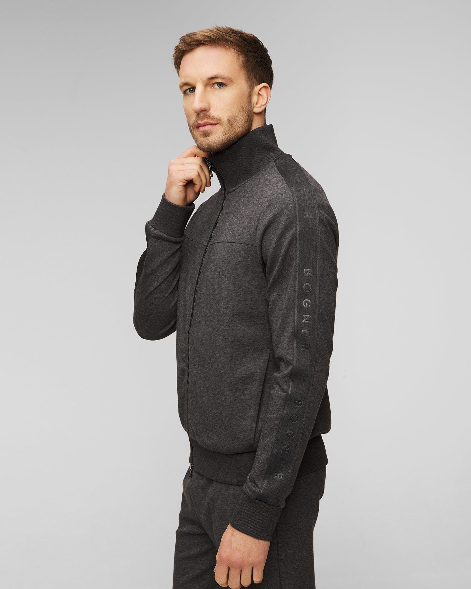 Bluză cu fermoar pentru bărbați BOGNER Jayden - gri