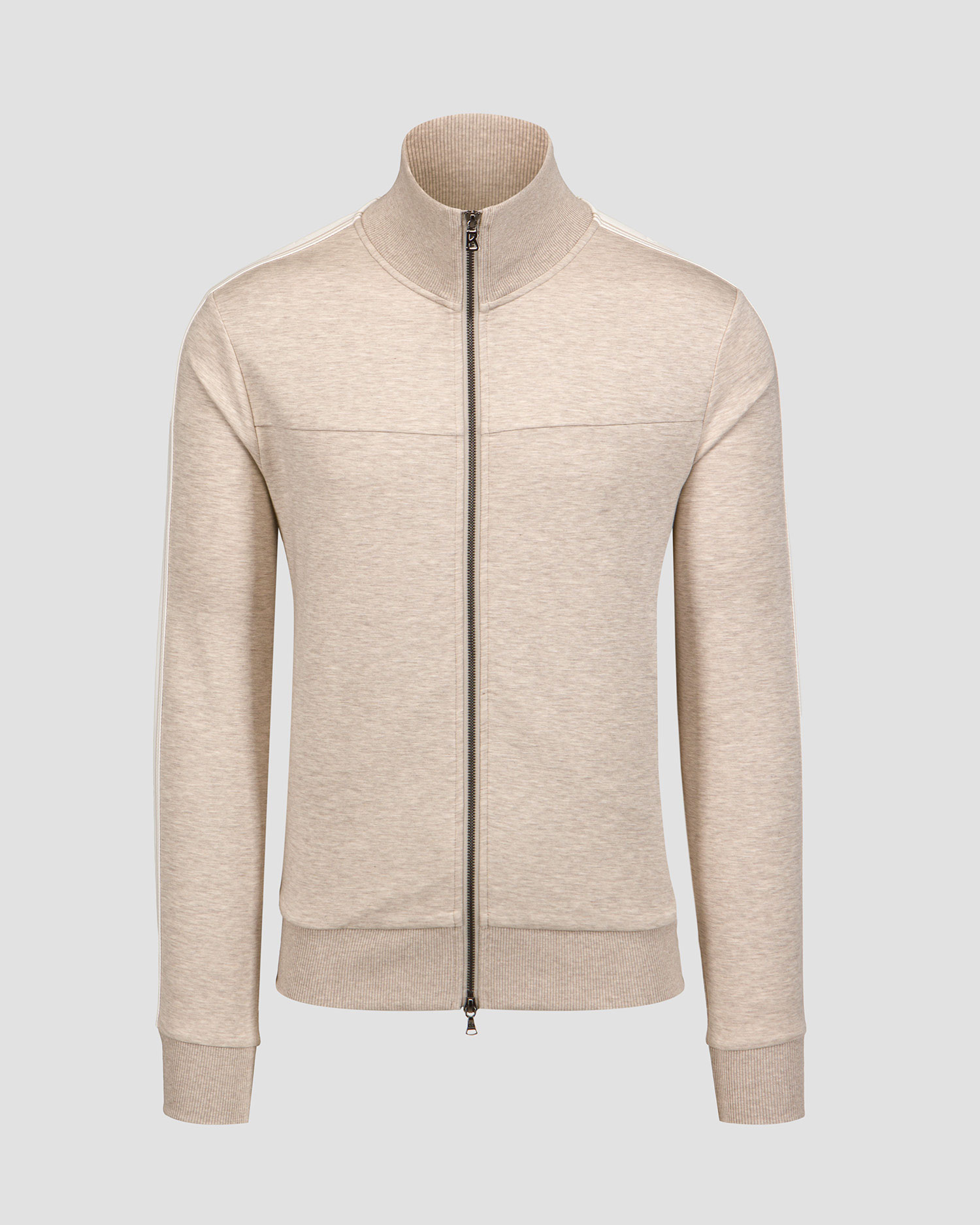 Sweat-shirt zippé beige pour hommes BOGNER Jayden
