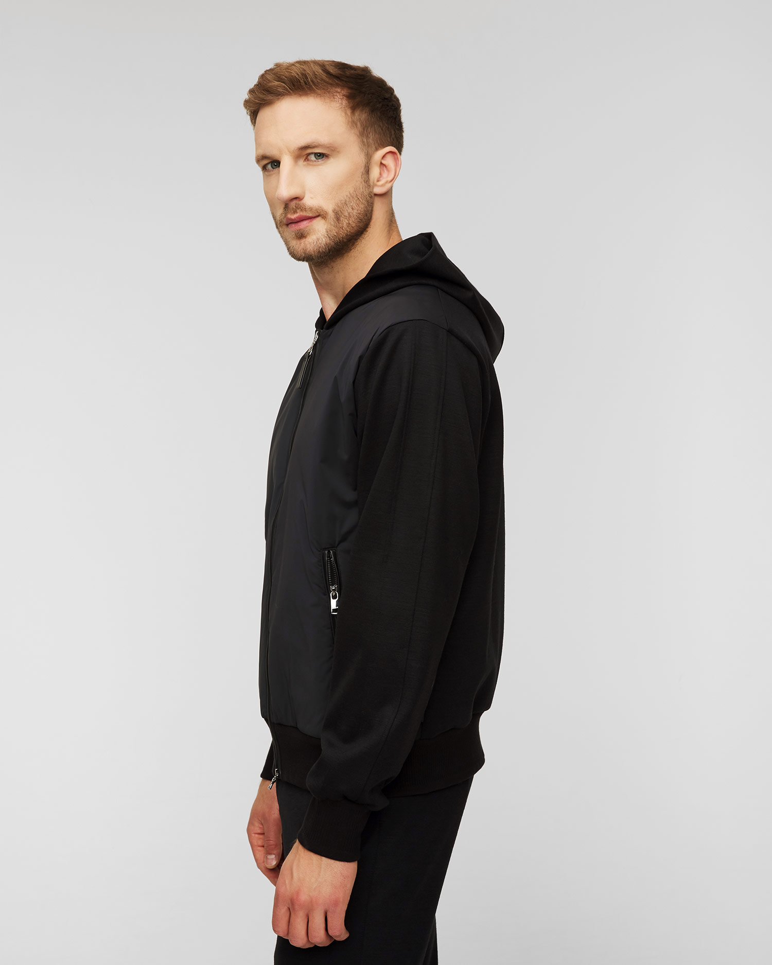 Pánska vlnená mikina BOGNER Raoul Čierna