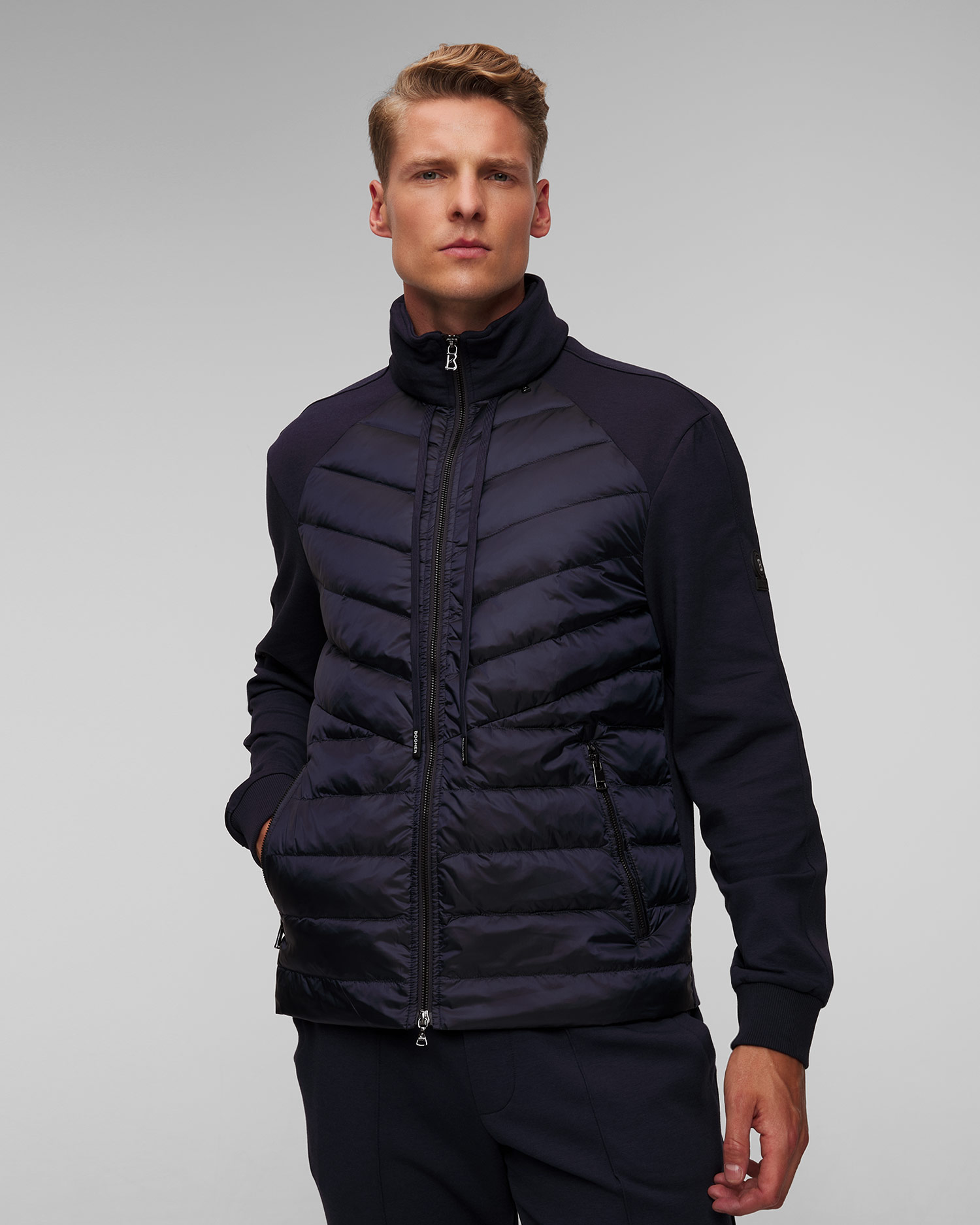 Men's navy blue hybrid jacket BOGNER Baker-D