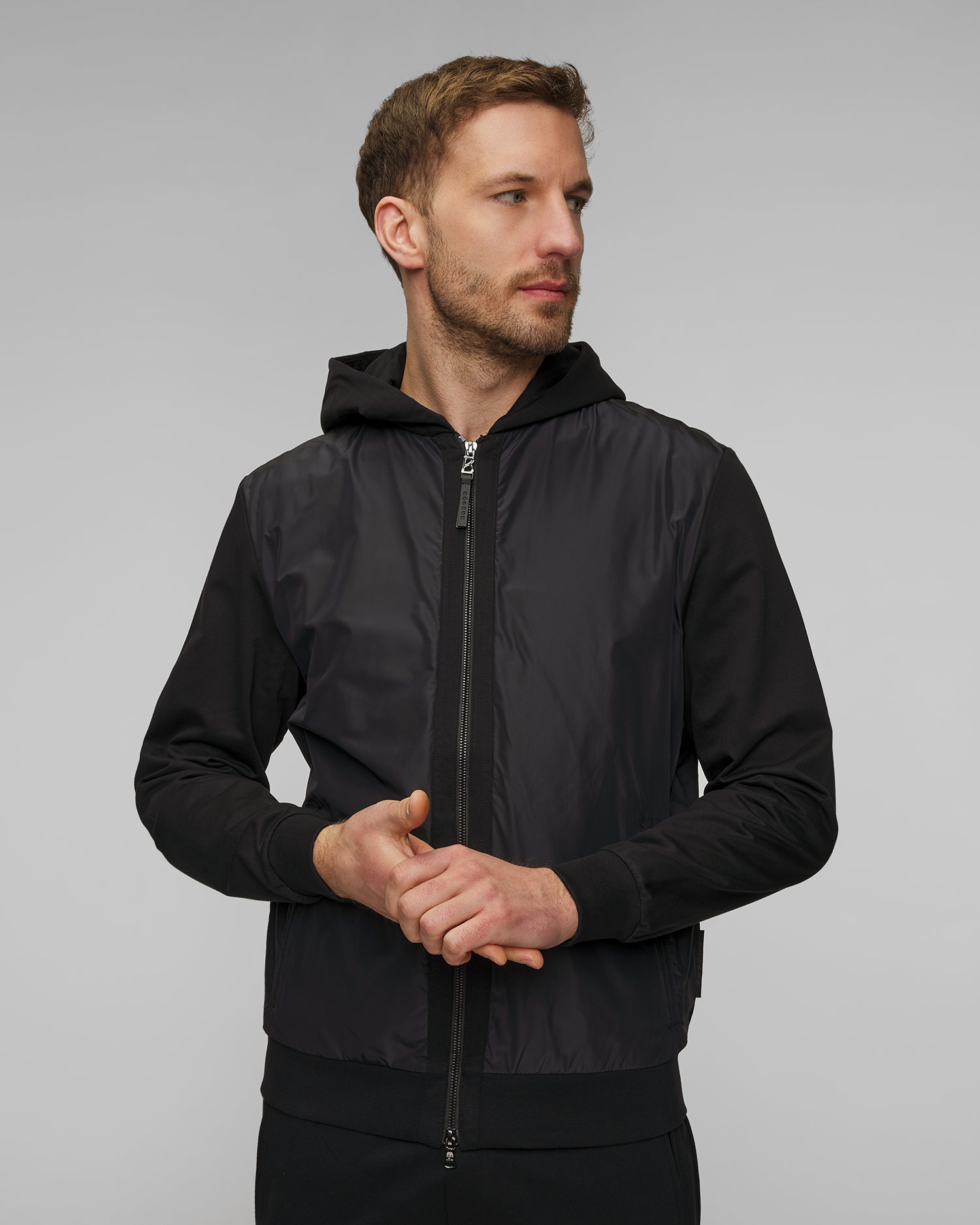 Bluza z kapturem męska BOGNER Devon, Kolor/Wzór: Czarny
