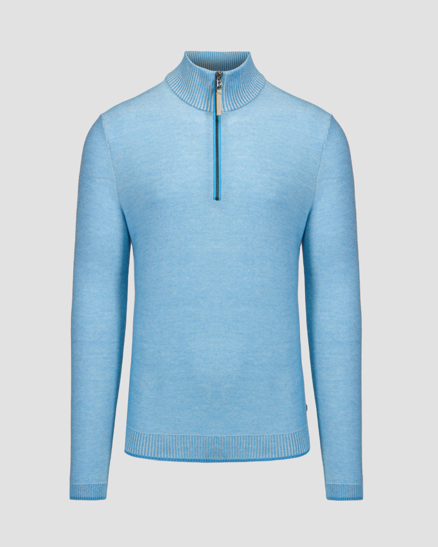 Pull en laine bleu pour hommes BOGNER Lias-1