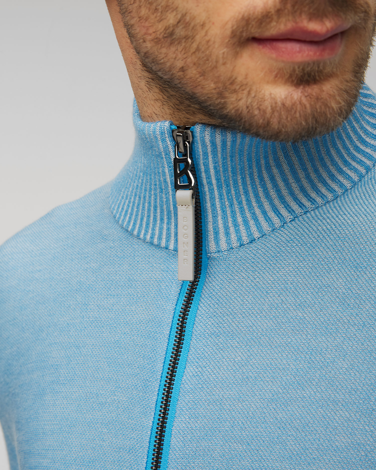 Pulover din lână pentru bărbați BOGNER Lias-1 - albastru