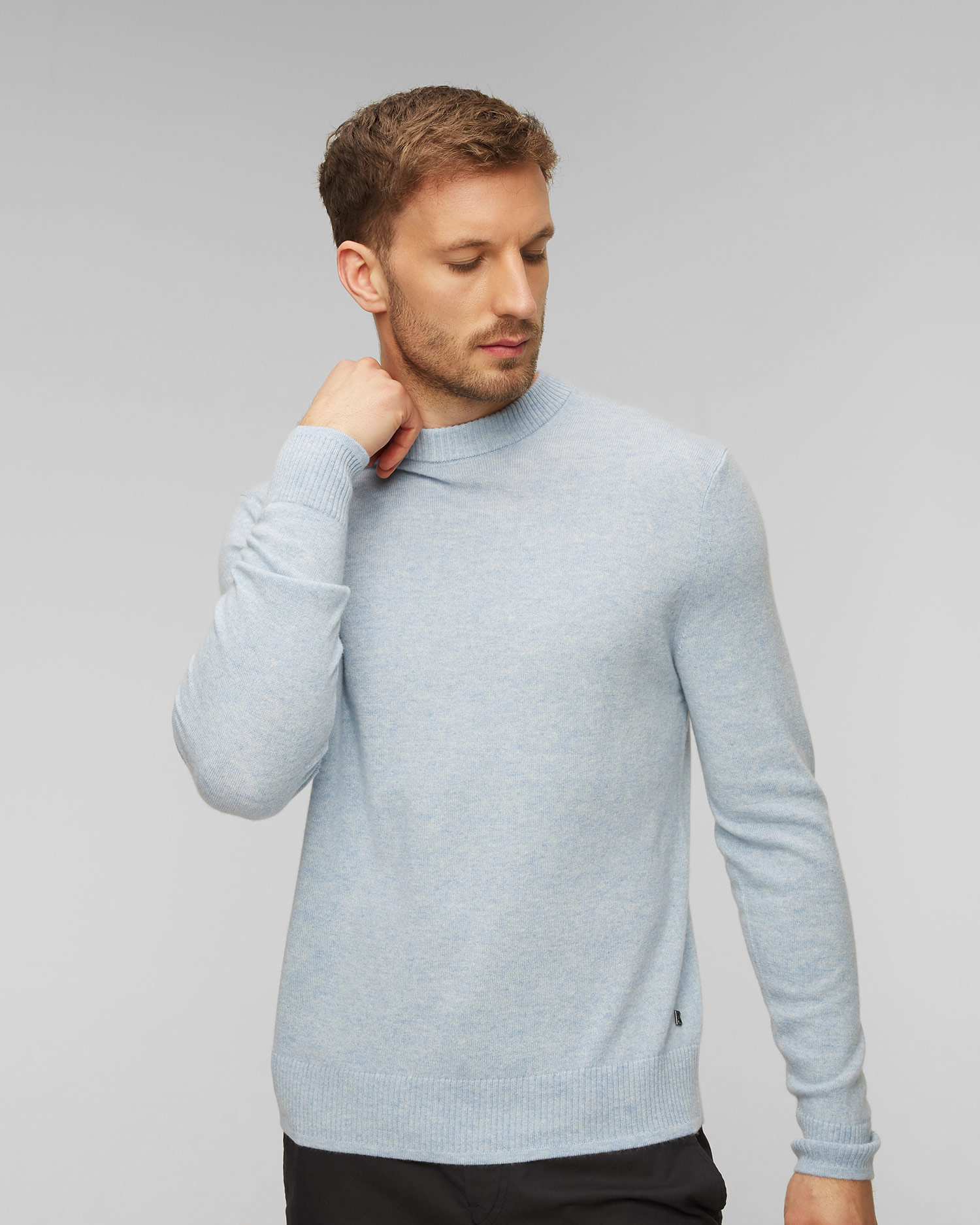 Pulover din cașmir pentru bărbați BOGNER Brendon - albastru