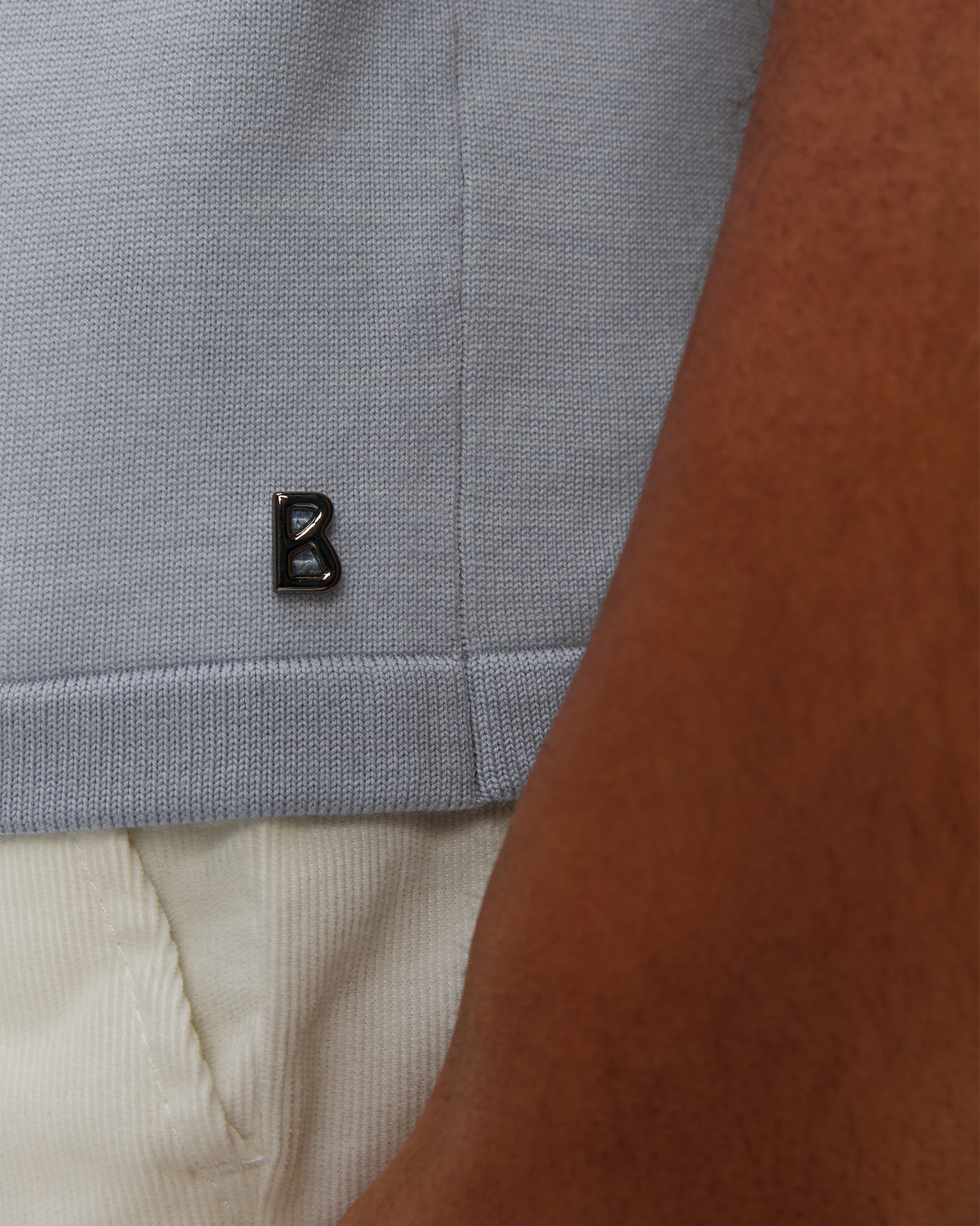 Tricou albastru din lână pentru bărbați BOGNER Ohio