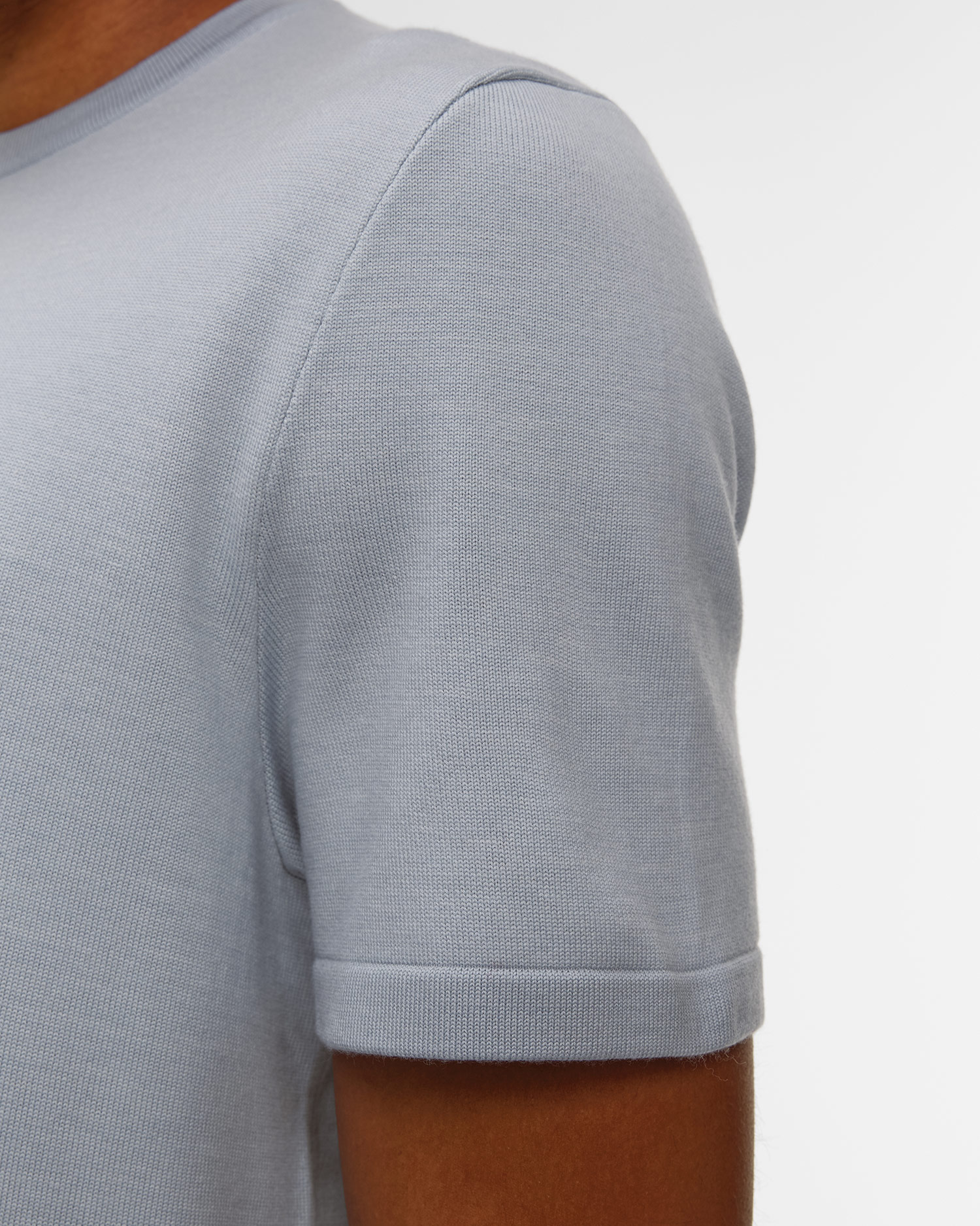 Tricou albastru din lână pentru bărbați BOGNER Ohio