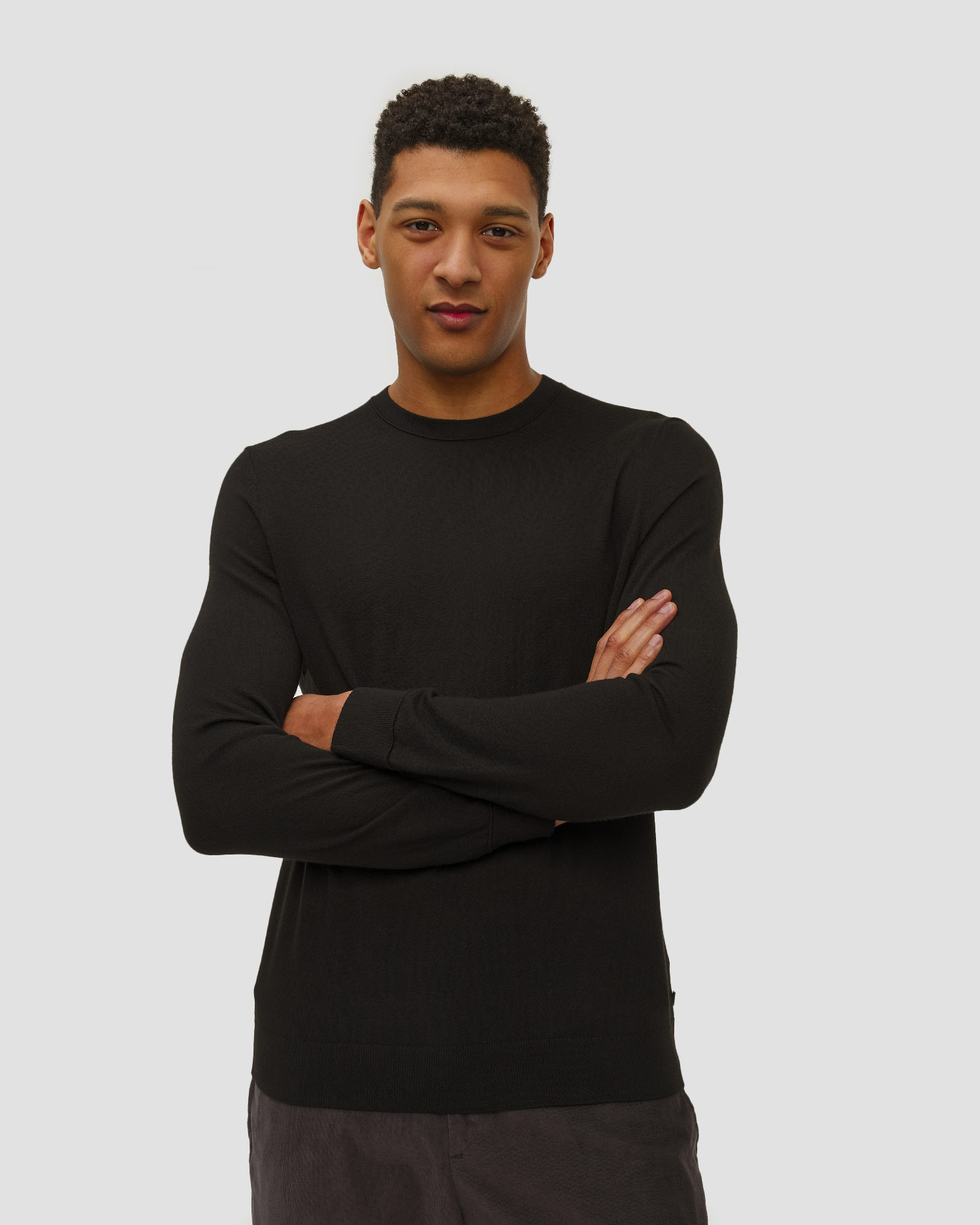 Men's black woollen jumper BOGNER Ole, Color/Pattern: Czarny