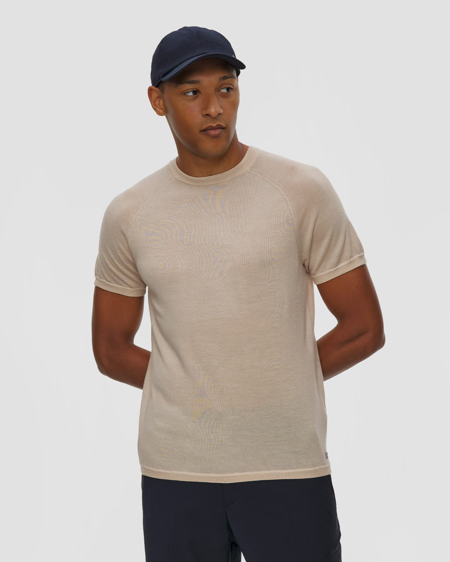 Tricou din lână pentru bărbați BOGNER Osaka, Culoare/Model: Beżowy