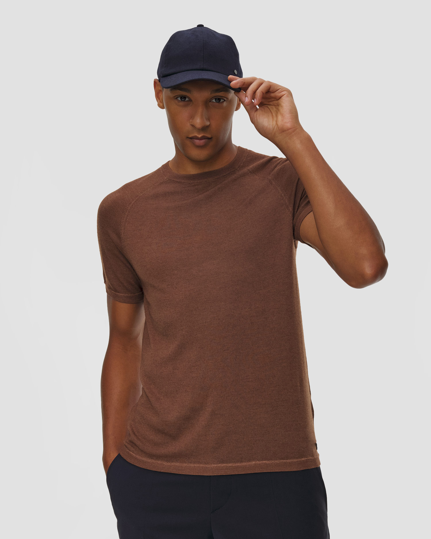 Tricou din lână pentru bărbați BOGNER Osaka, Culoare/Model: Brązowy