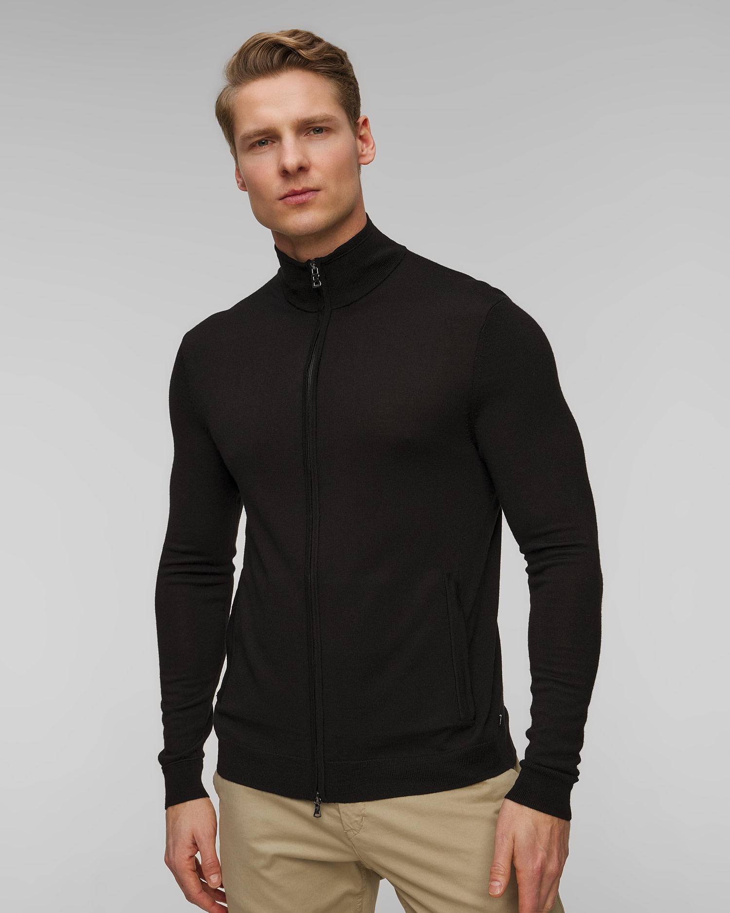 Geacă neagră din lână pentru bărbați BOGNER Oscar