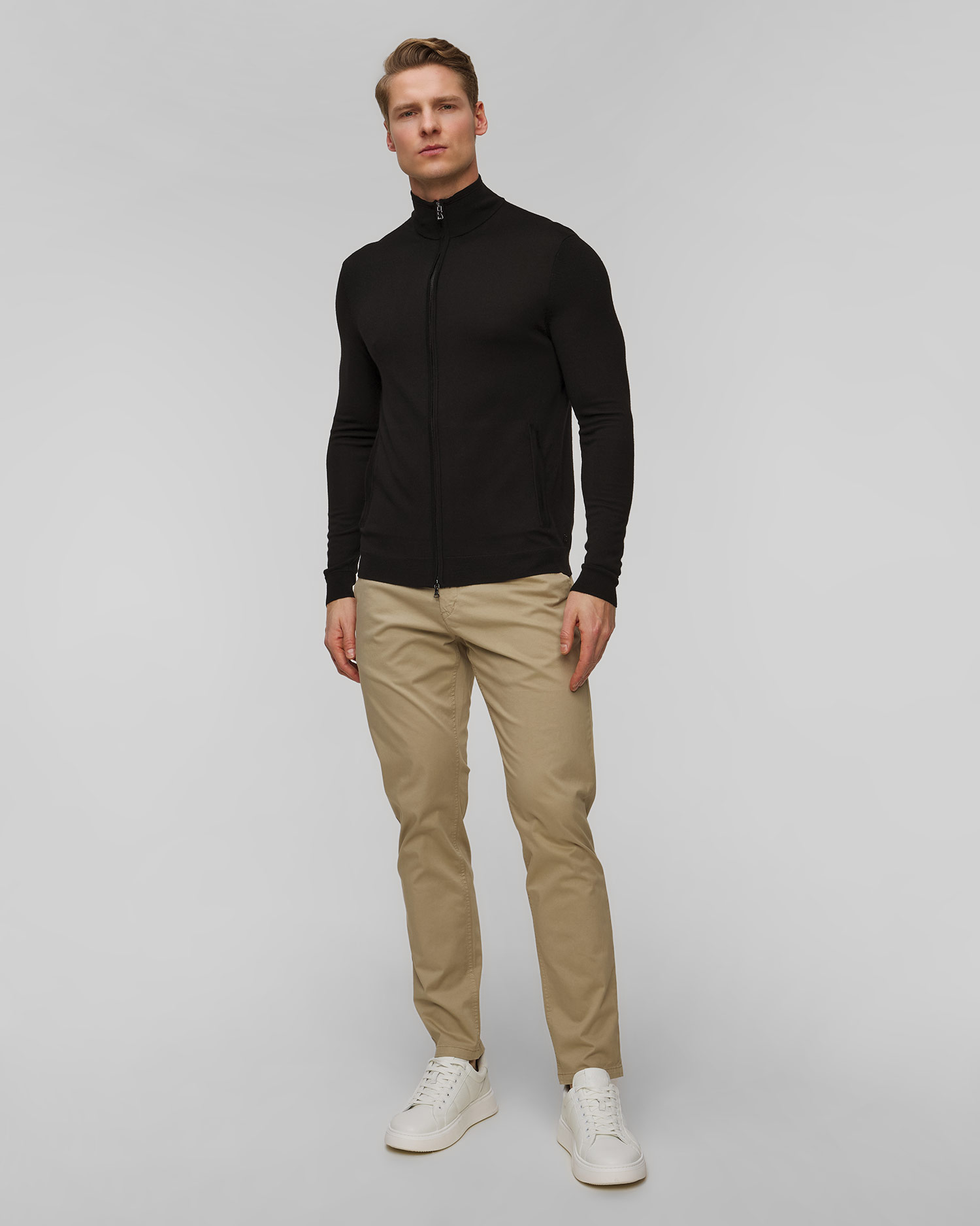 Geacă neagră din lână pentru bărbați BOGNER Oscar