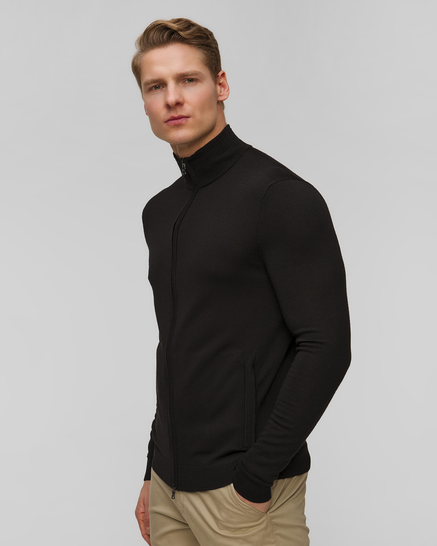 Geacă neagră din lână pentru bărbați BOGNER Oscar