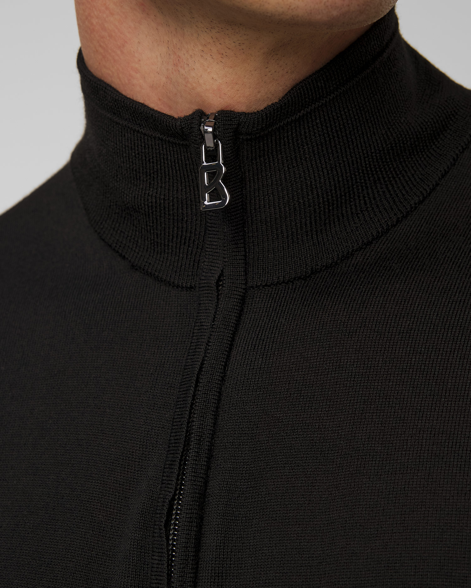 Geacă neagră din lână pentru bărbați BOGNER Oscar