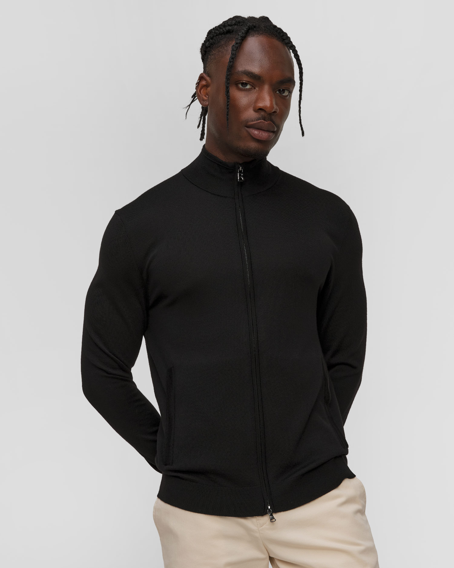 Maglione nero in lana da uomo BOGNER Oscar