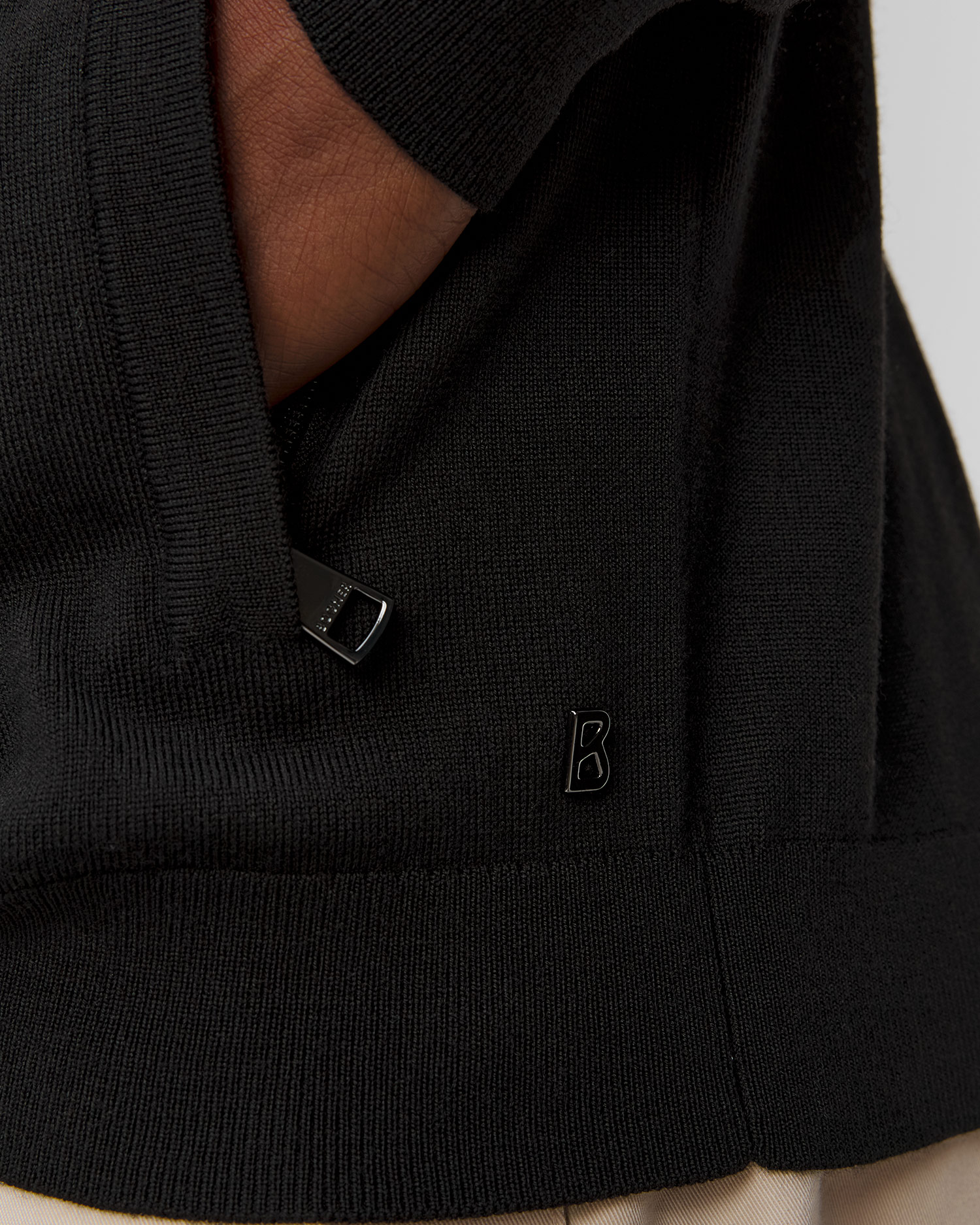 Maglione nero in lana da uomo BOGNER Oscar