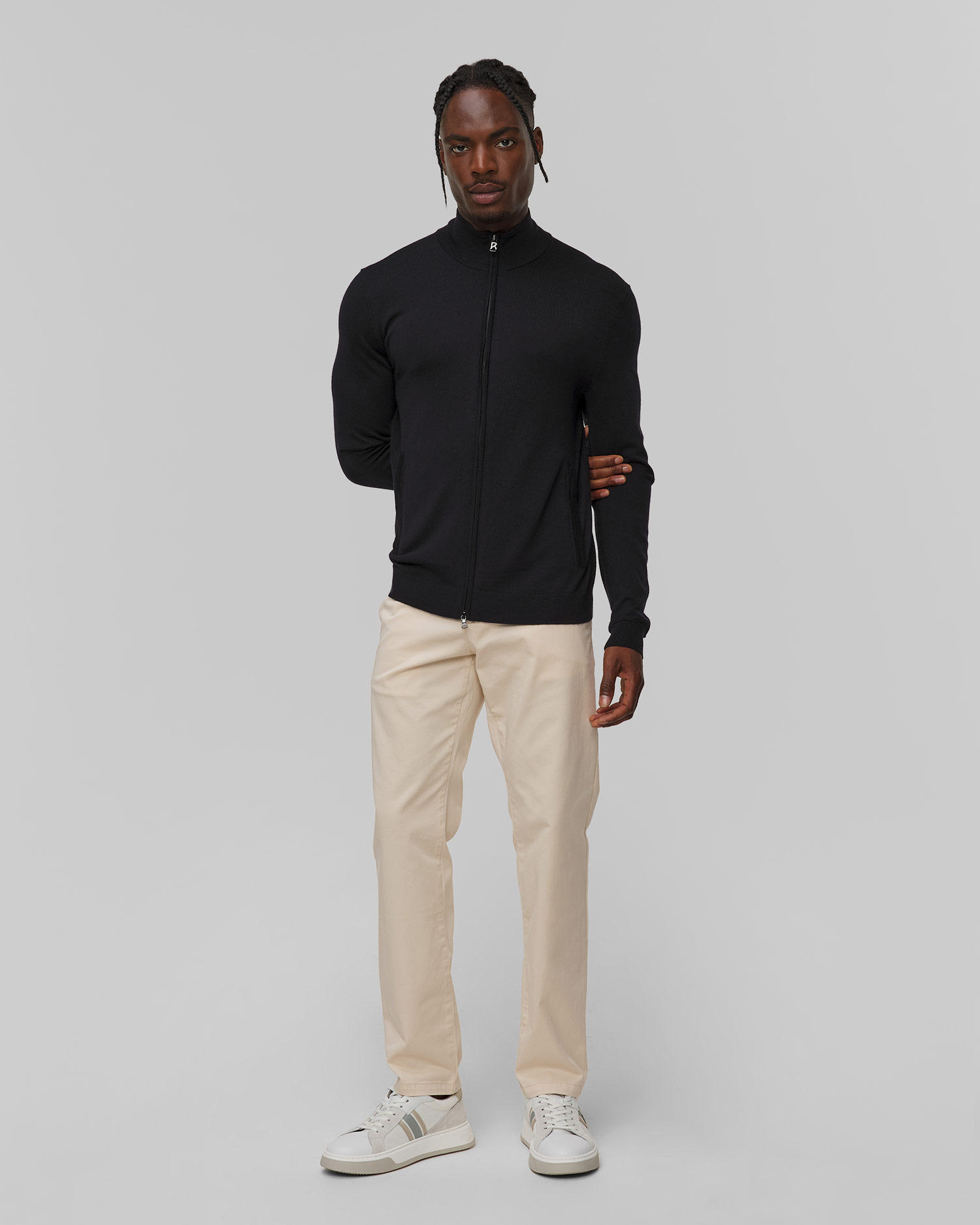 Pull en laine bleu marine pour hommes BOGNER Oscar