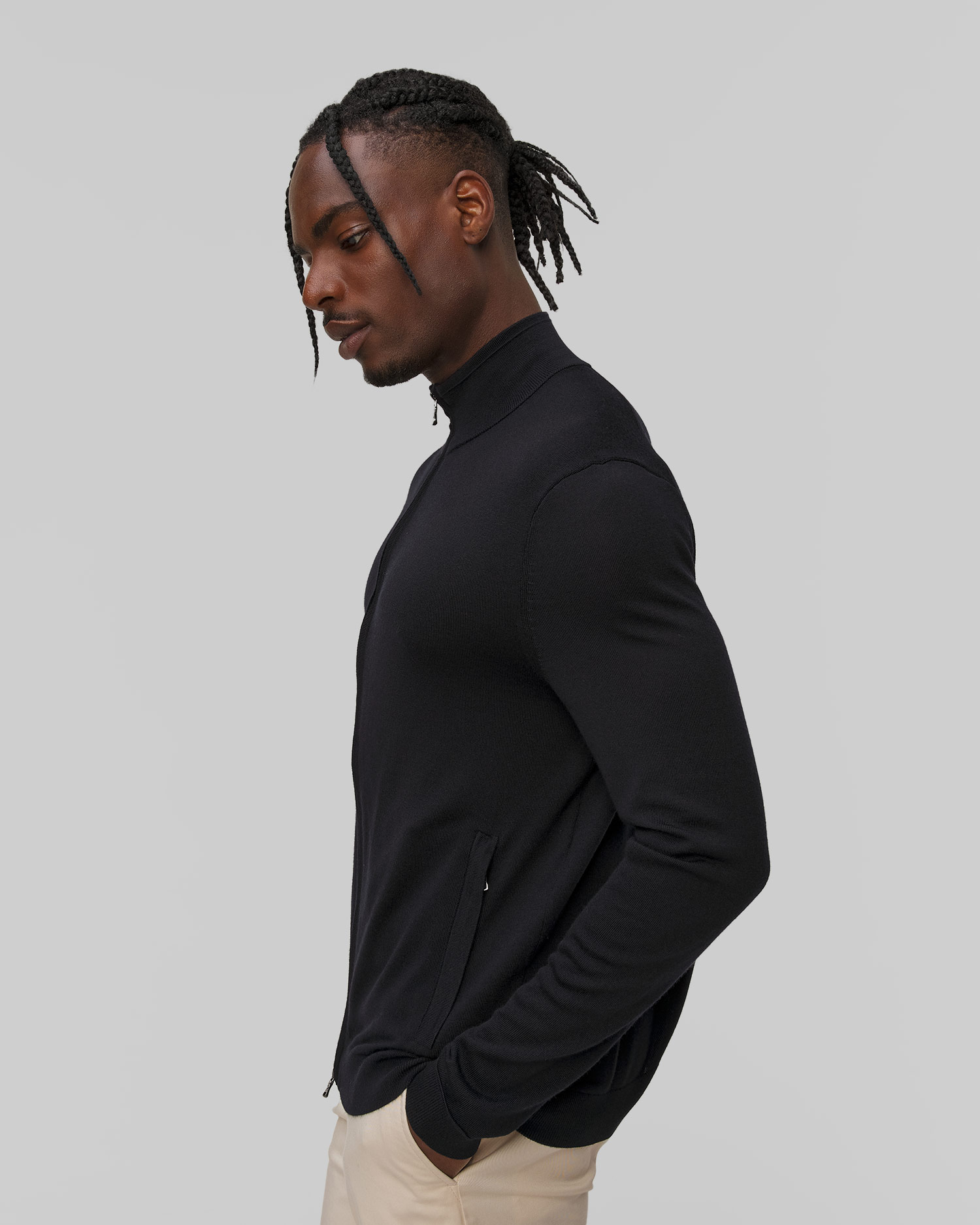 Pull en laine bleu marine pour hommes BOGNER Oscar