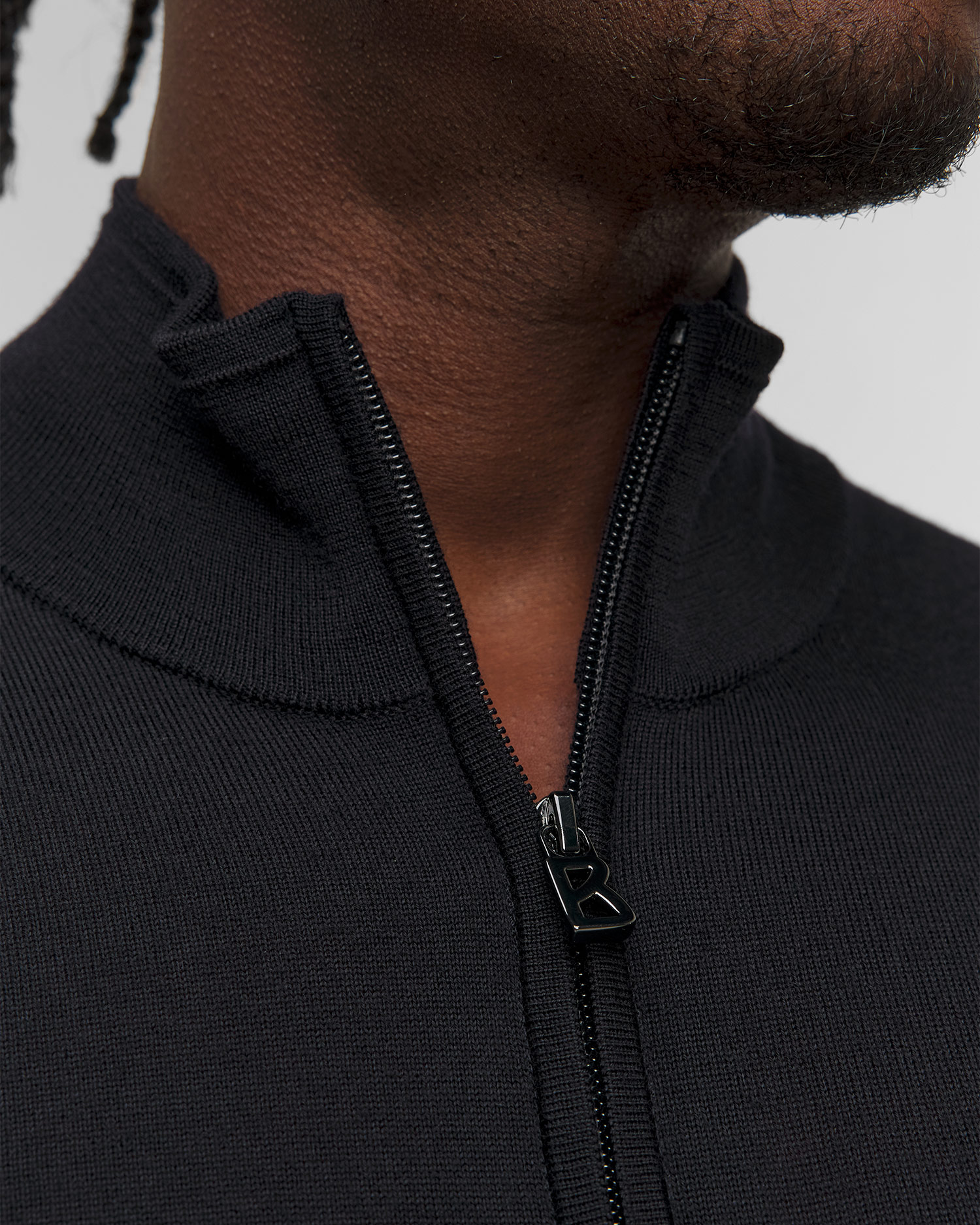 Pull en laine bleu marine pour hommes BOGNER Oscar