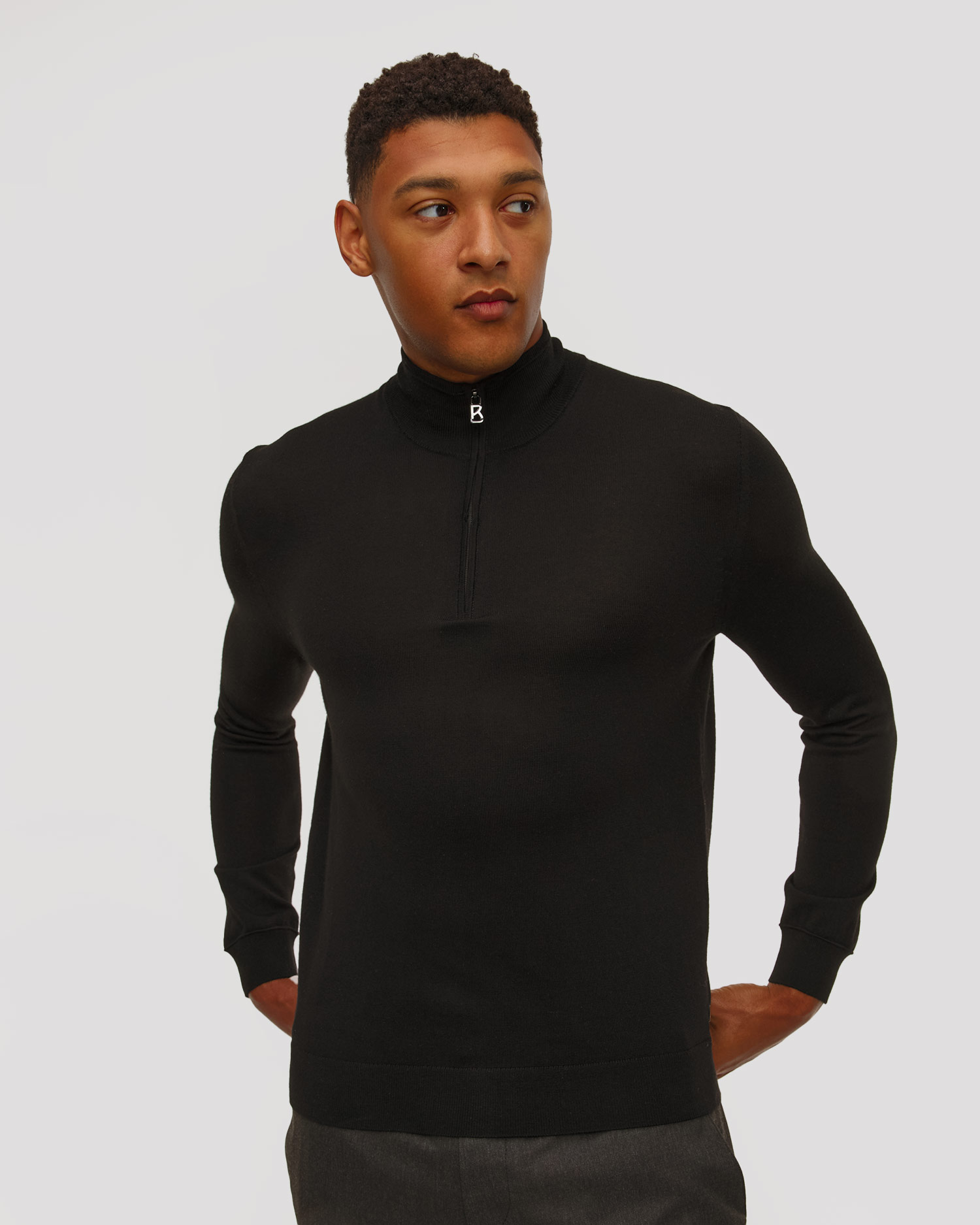 BOGNER Ouri Rollkragenpullover aus Wolle für Herren in Schwarz