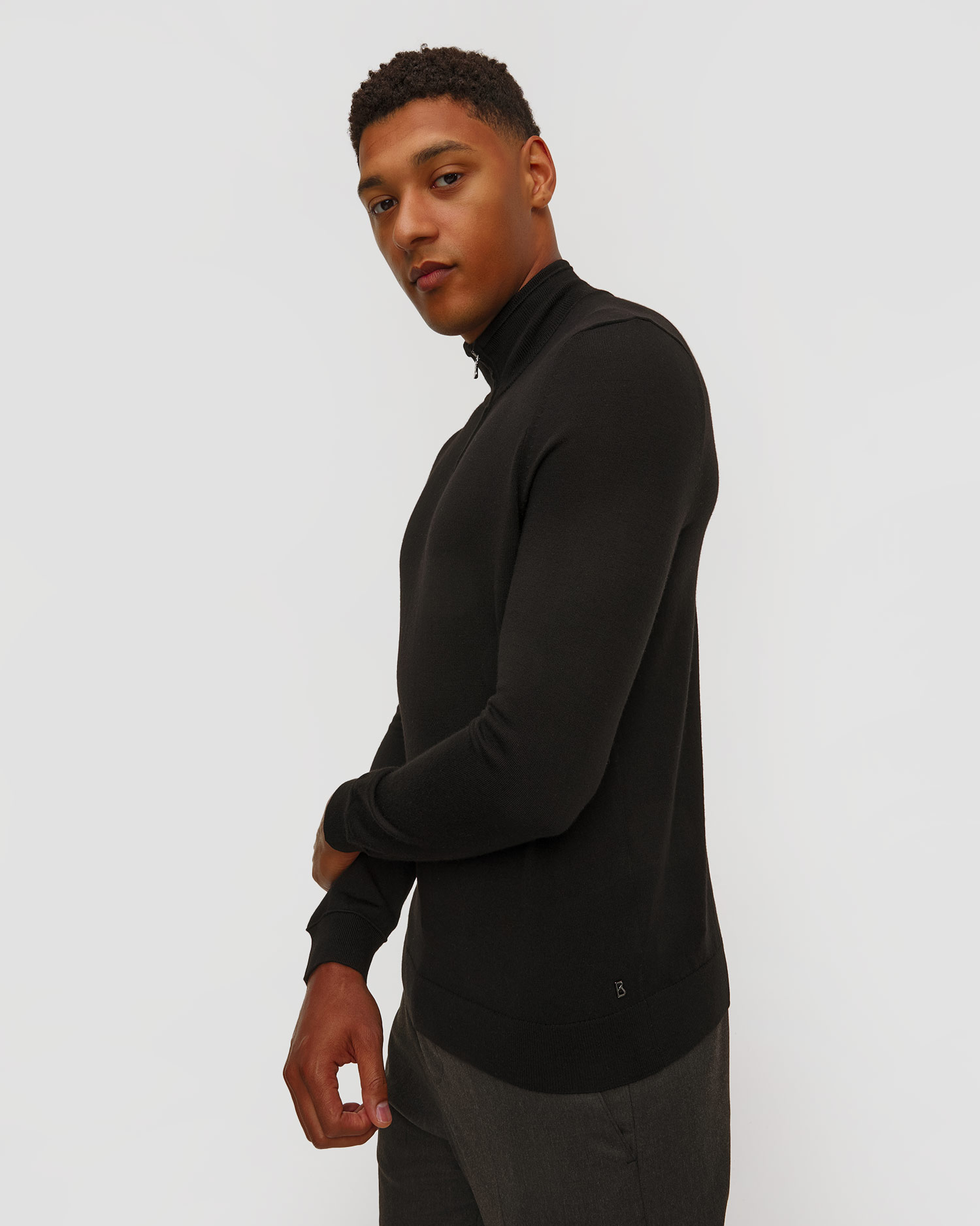 BOGNER Ouri Rollkragenpullover aus Wolle für Herren in Schwarz
