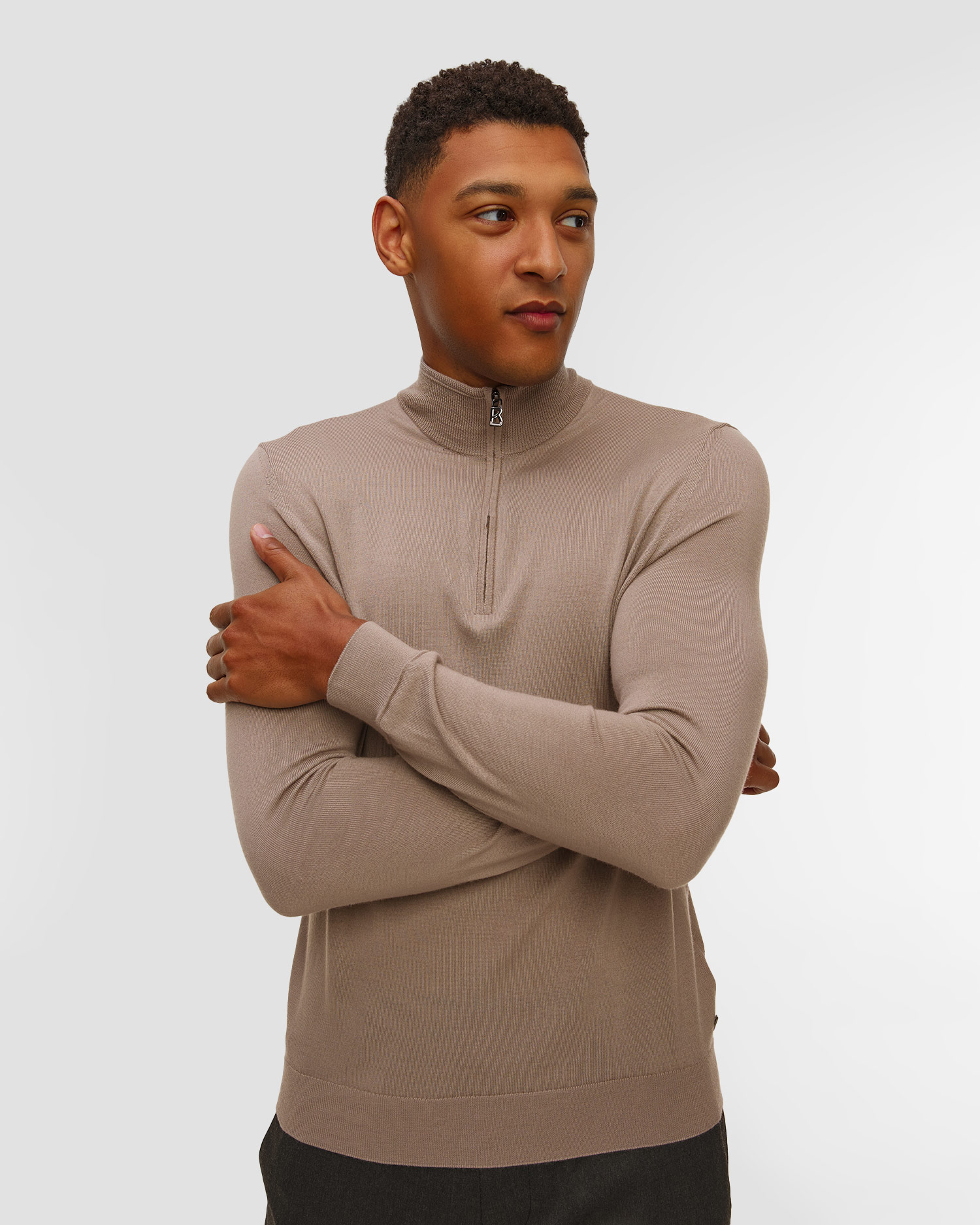 BOGNER Ouri Rollkragenpullover aus Wolle für Herren in Beige