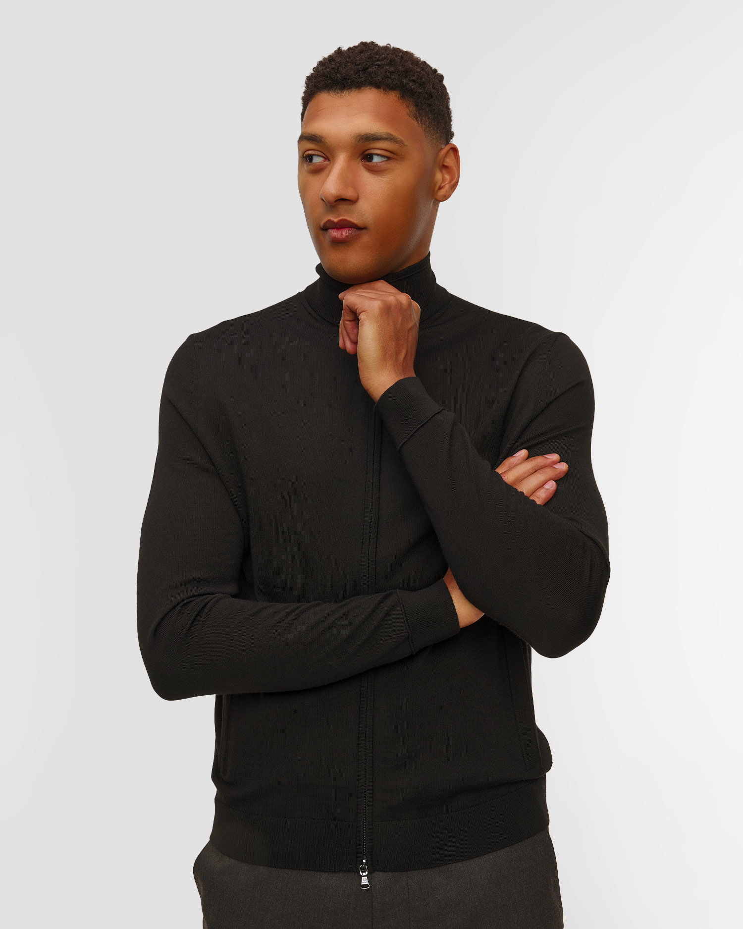 Pull en laine zippé pour hommes BOGNER Oscar