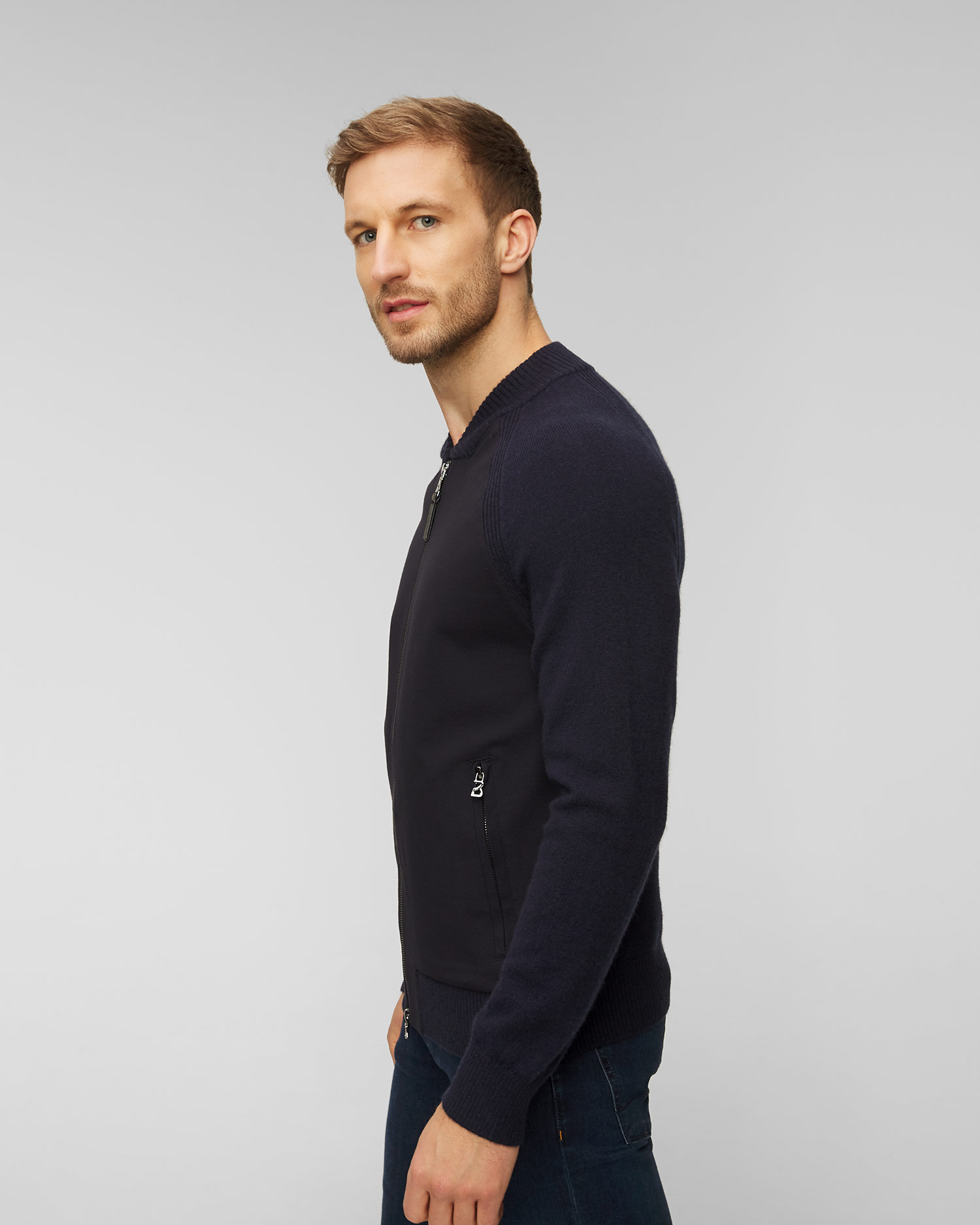 Maglione di lana con cashmere con chiusura da uomo BOGNER Dinoux