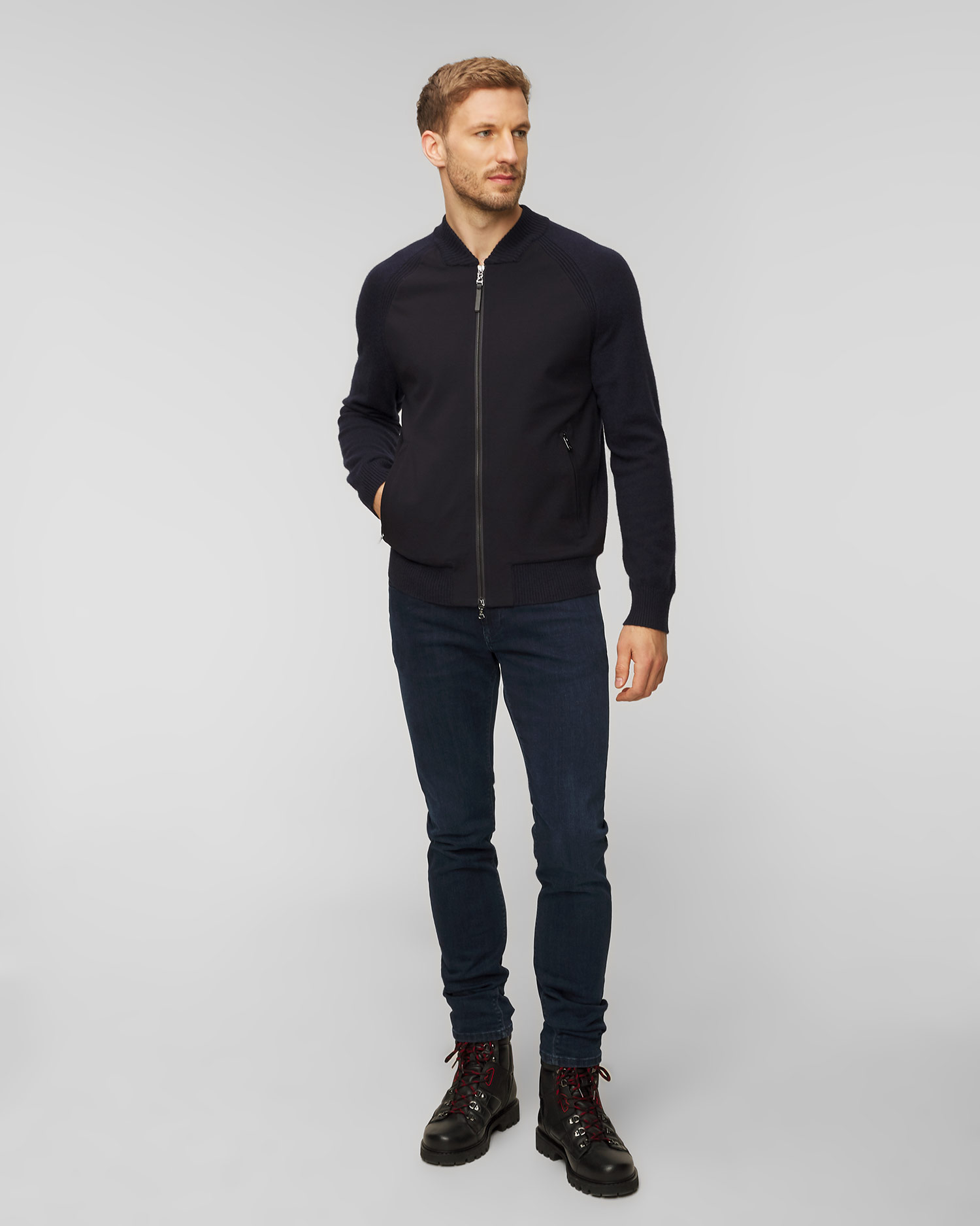 Maglione di lana con cashmere con chiusura da uomo BOGNER Dinoux