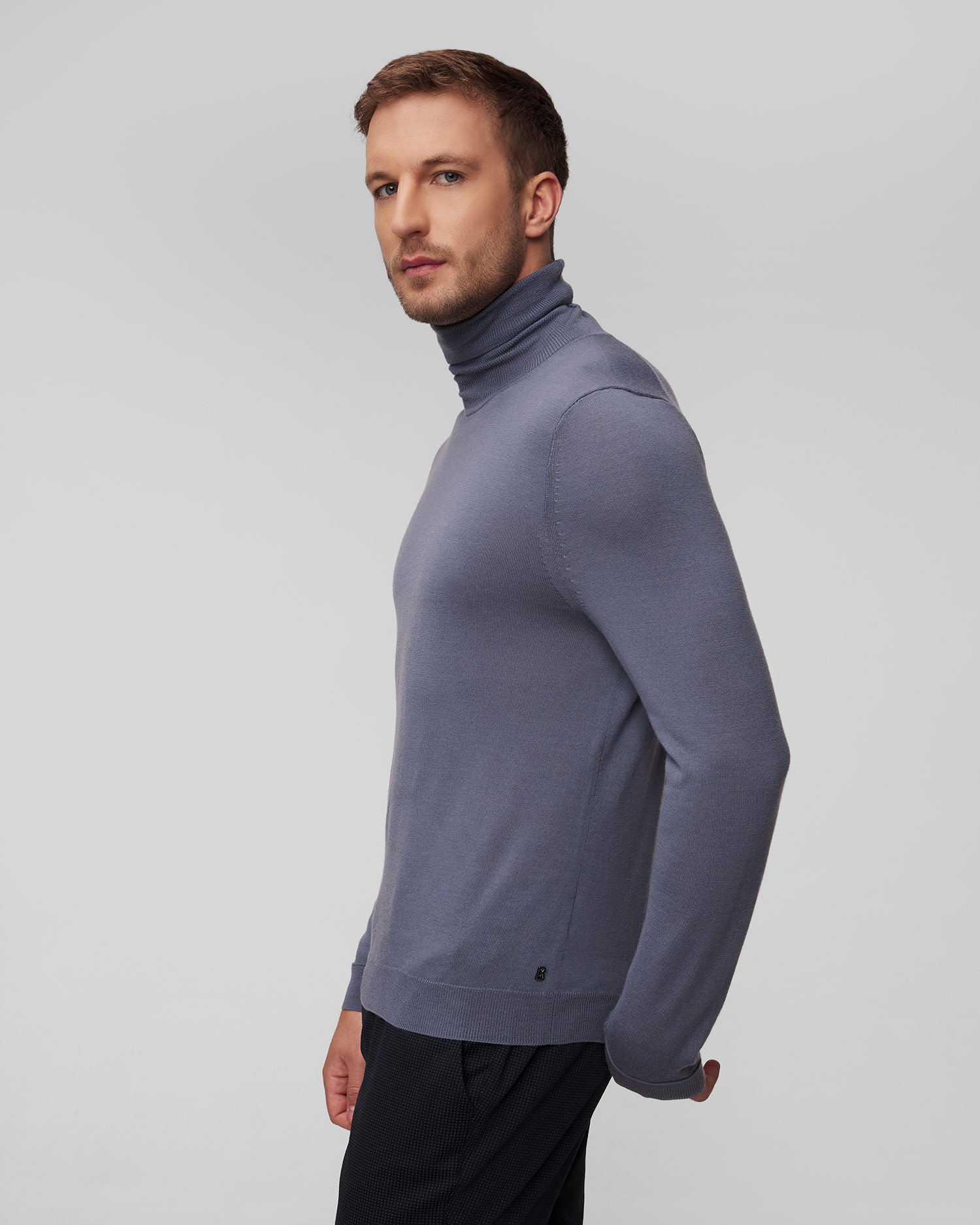 BOGNER Gordon-6 Rollkragenpullover aus Wolle für Herren in Blau