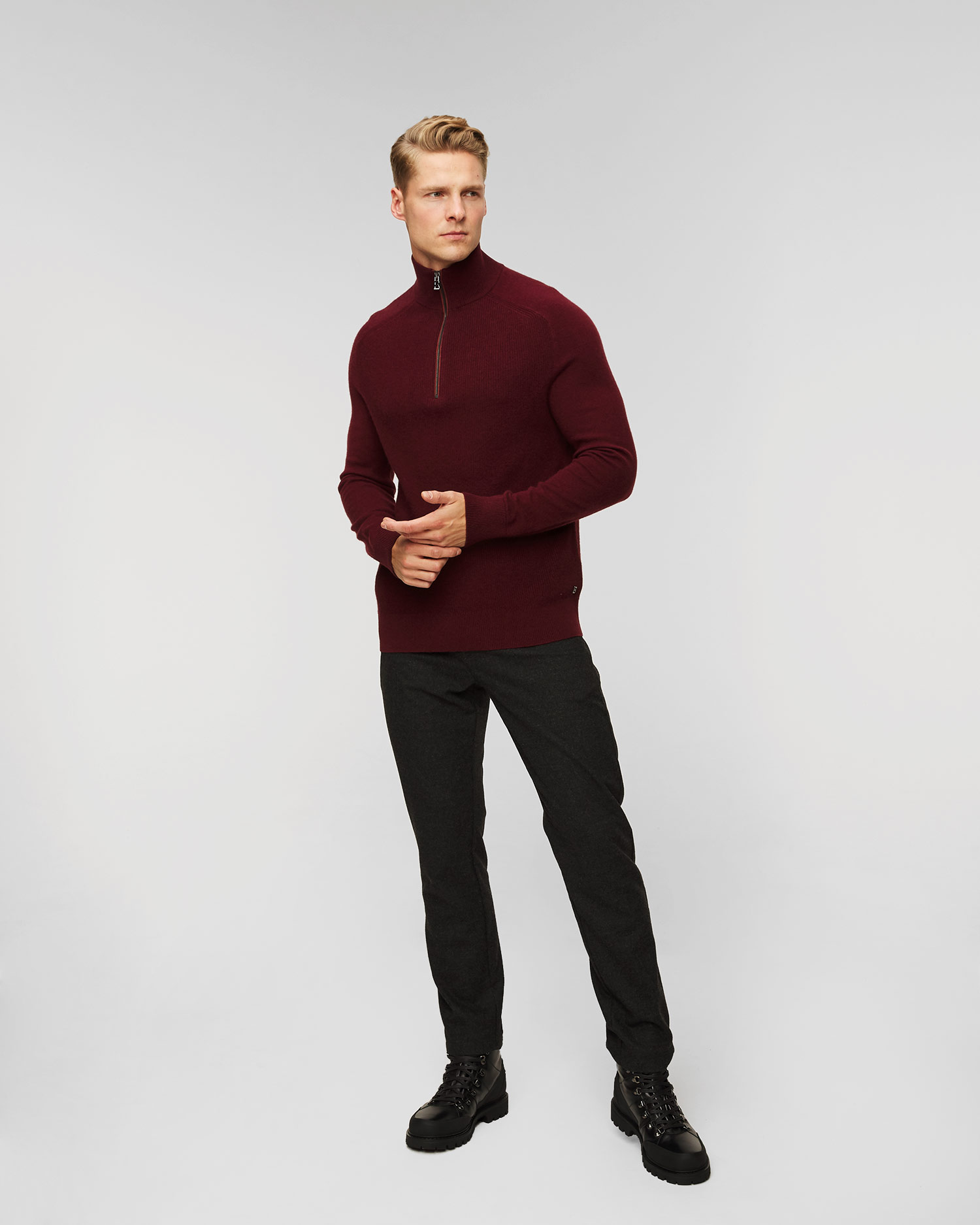 Men's maroon cashmere jumper BOGNER Derek