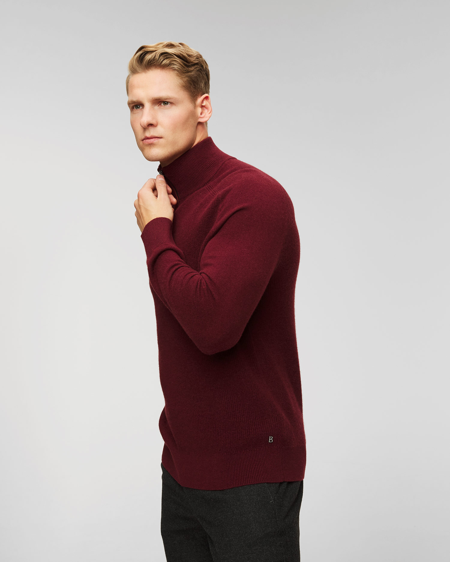 Men's maroon cashmere jumper BOGNER Derek