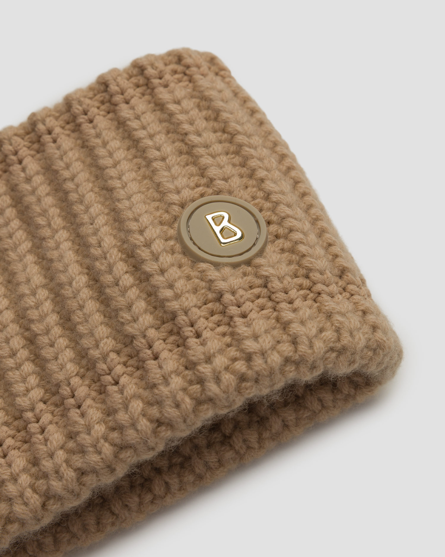 Women's woollen headband BOGNER Rory caramel