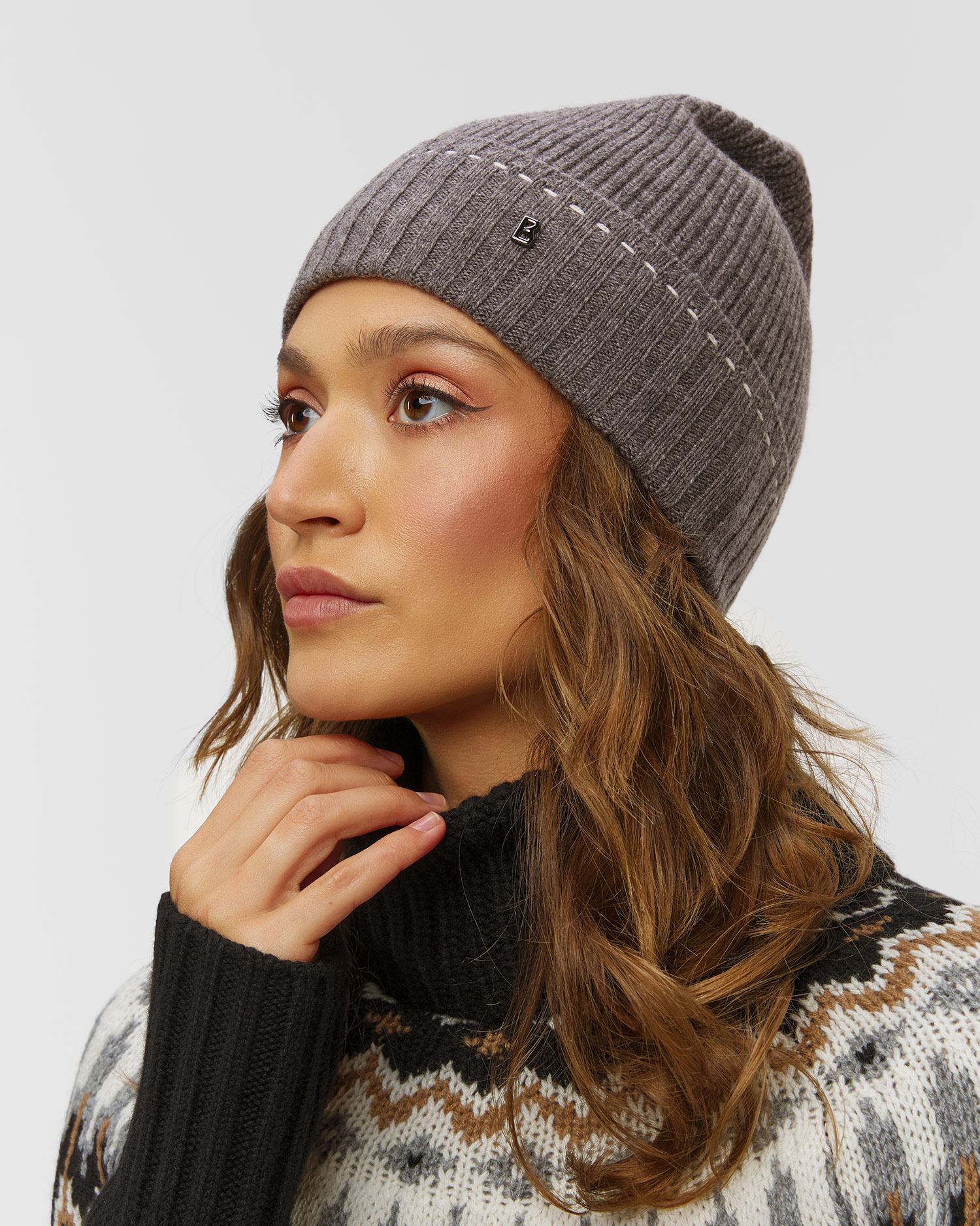 Dámská vlněná čepice BOGNER Moulan 1 v Šedé Barvě