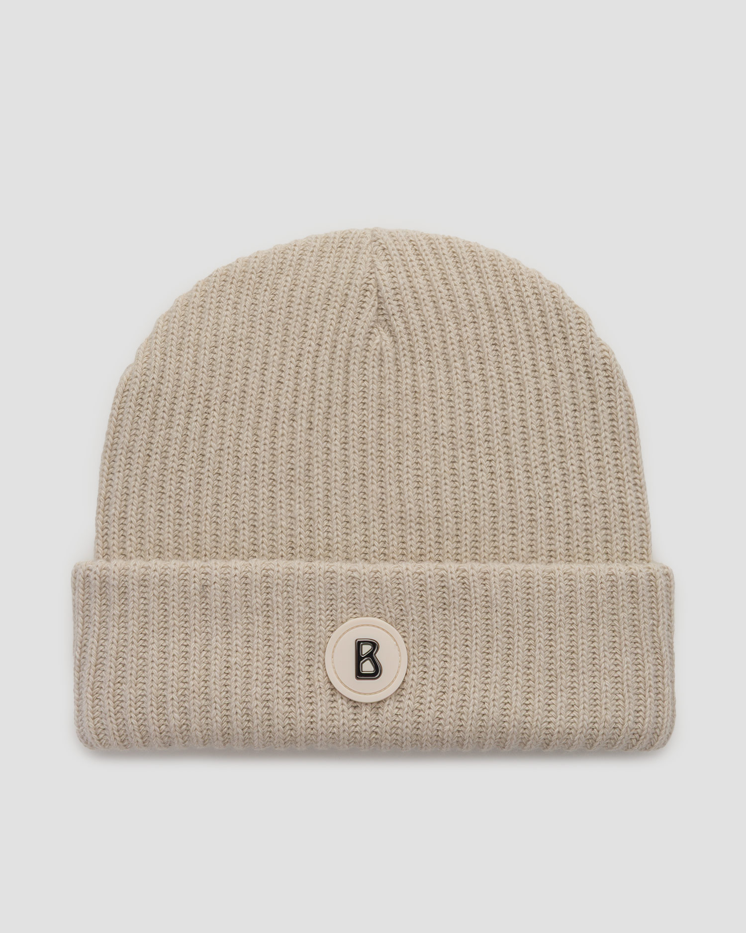Bonnet de laine beige pour hommes BOGNER Gustav-2