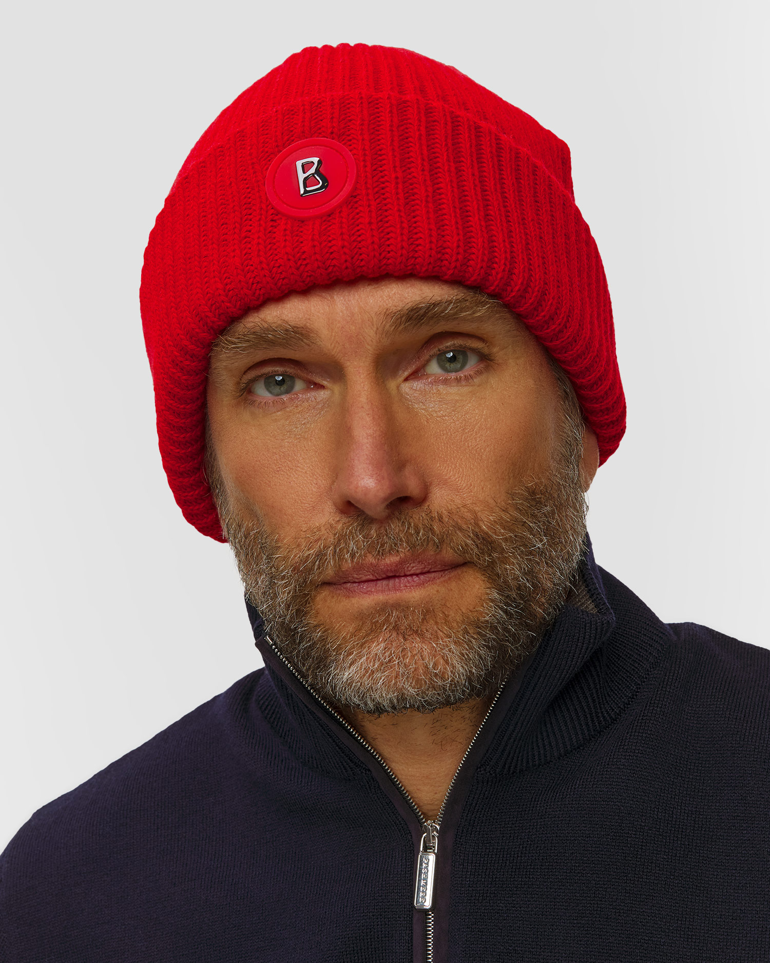 Bonnet de laine rouge pour hommes BOGNER Gustav-2