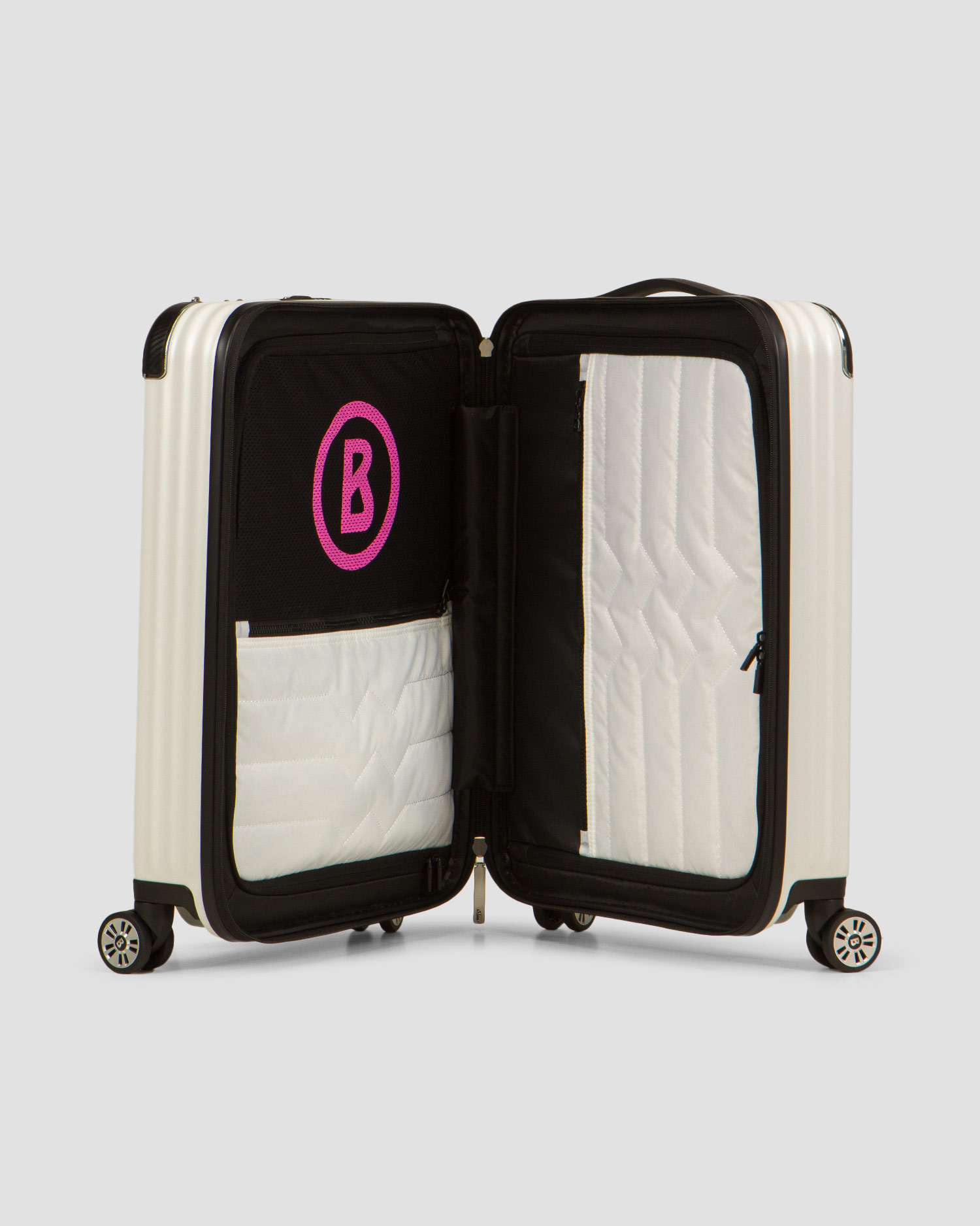 Biely kabínový kufor BOGNER Piz Deluxe Pro Small Hard C55 38 l