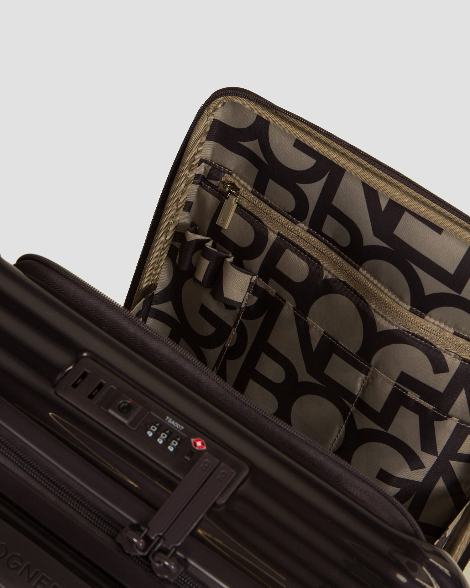 Šedý kabínový kufor BOGNER Piz Pro Small Hard C55 38 l 