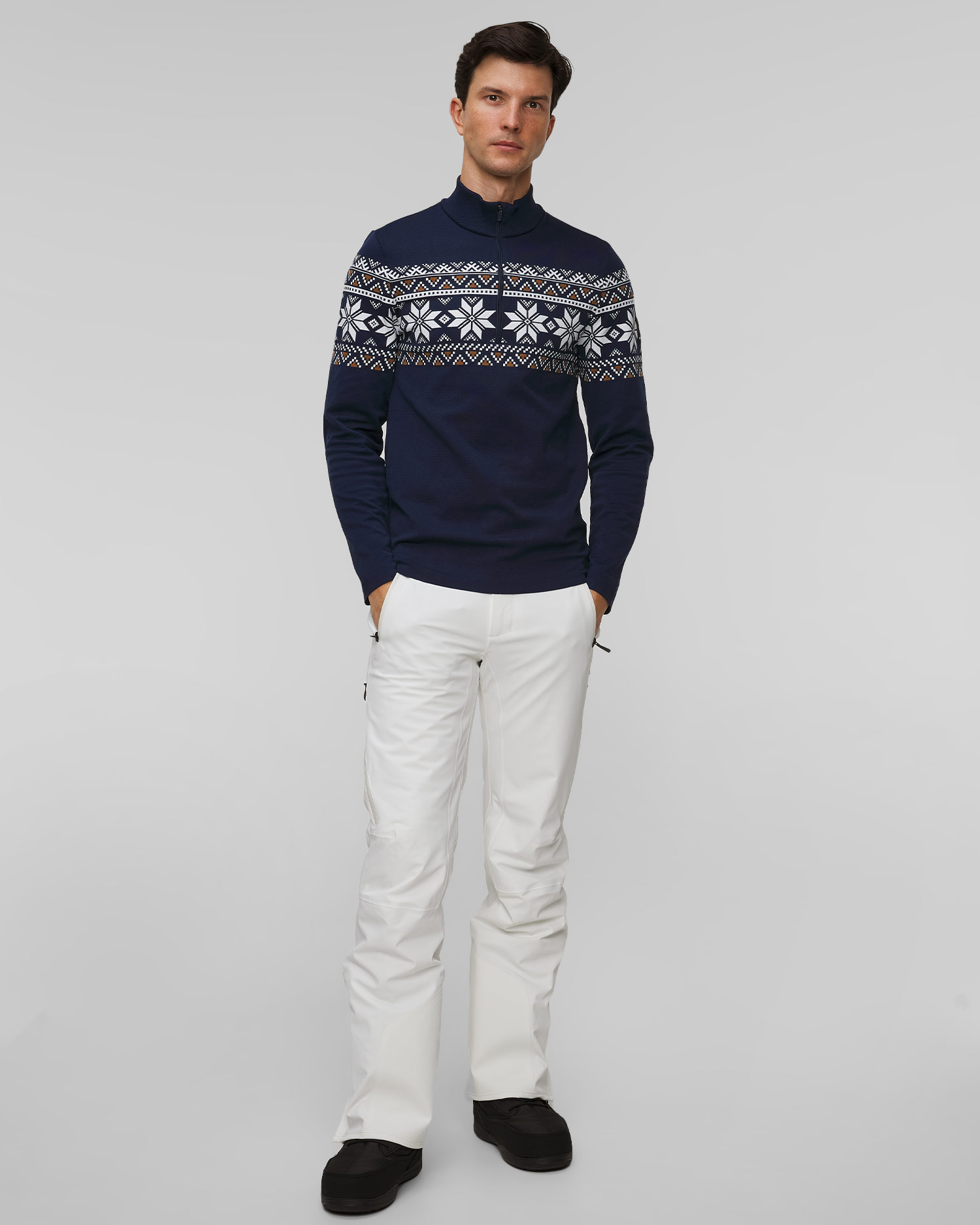 Granatowy golf techniczny męski Newland Burt