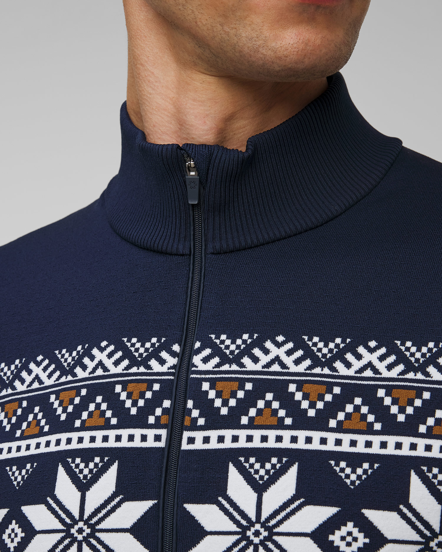 Granatowy golf techniczny męski Newland Burt