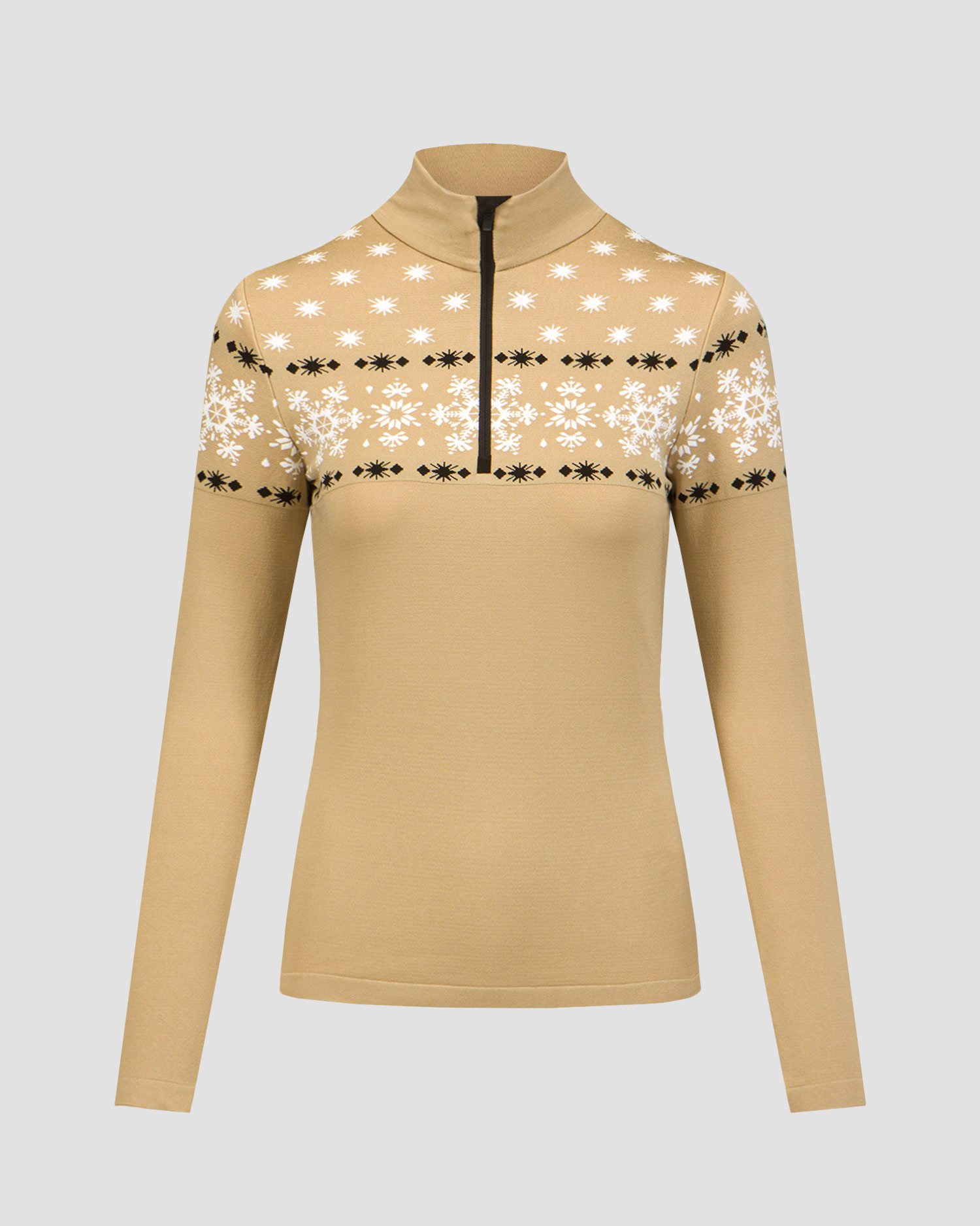Women's beige ski turtleneck Newland Inanna